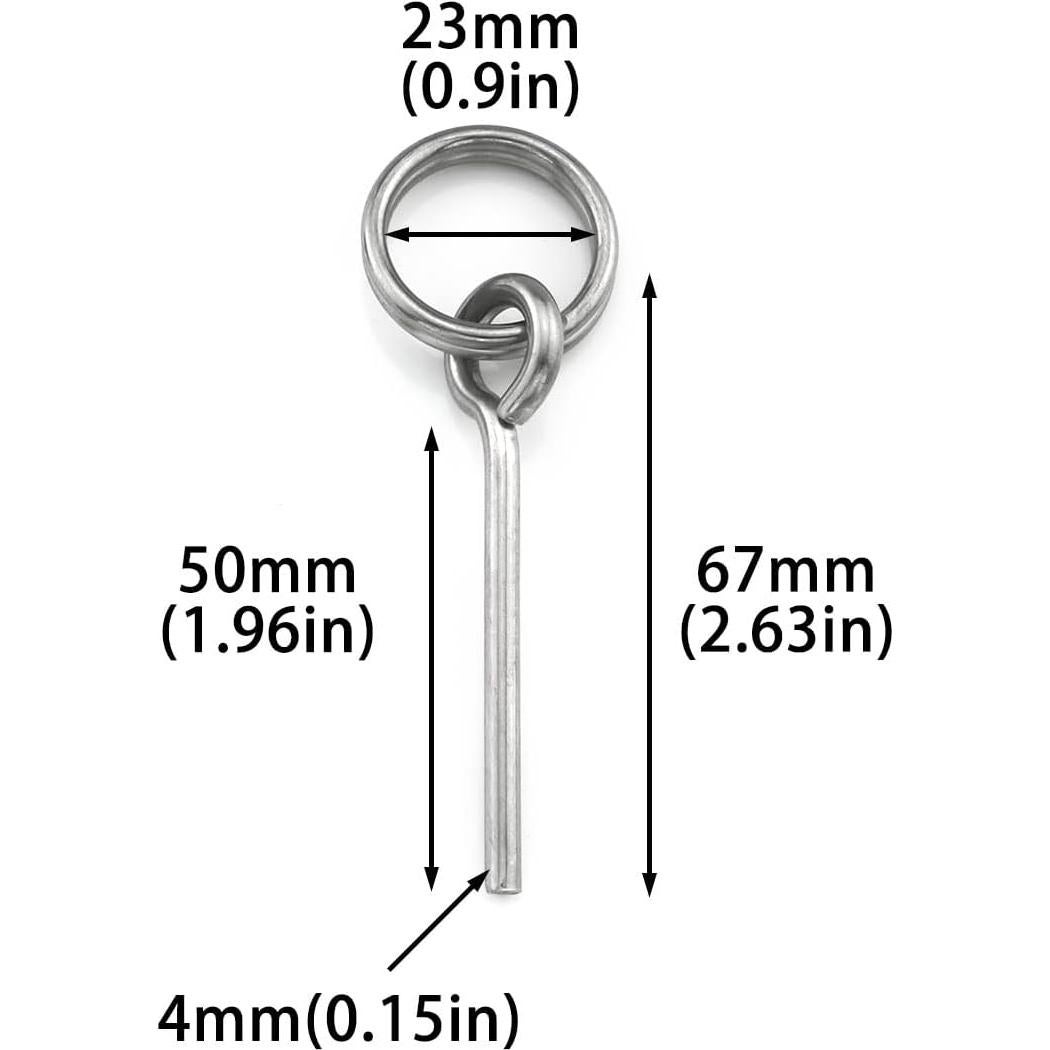 Conectores de Poste de Carpa DGHAOP 4 Piezas Acero Inoxidable