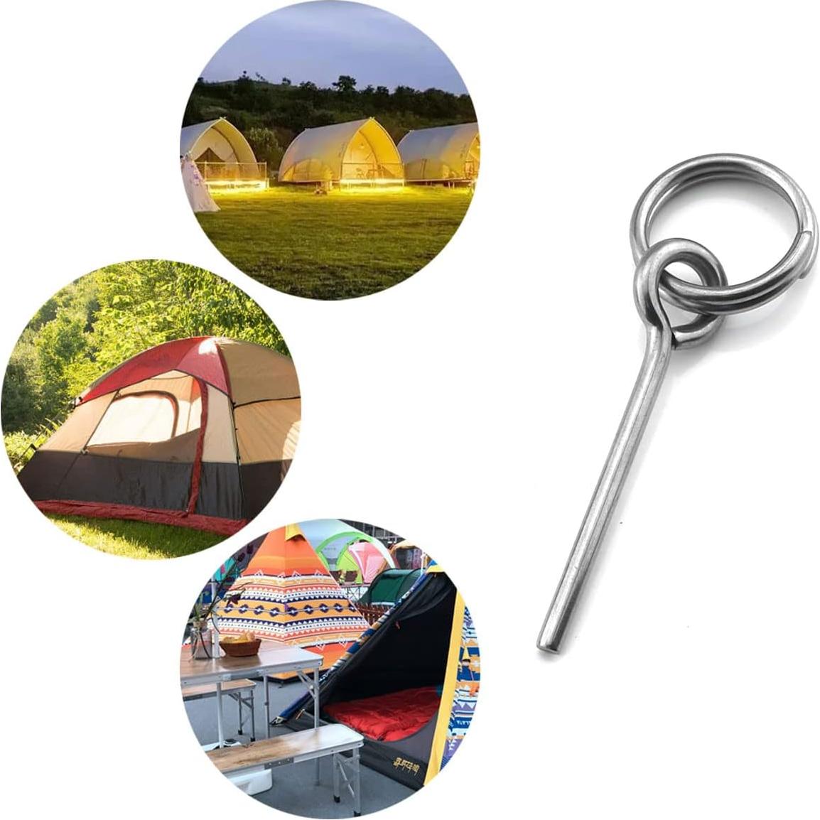 Conectores de Poste de Carpa DGHAOP 4 Piezas Acero Inoxidable