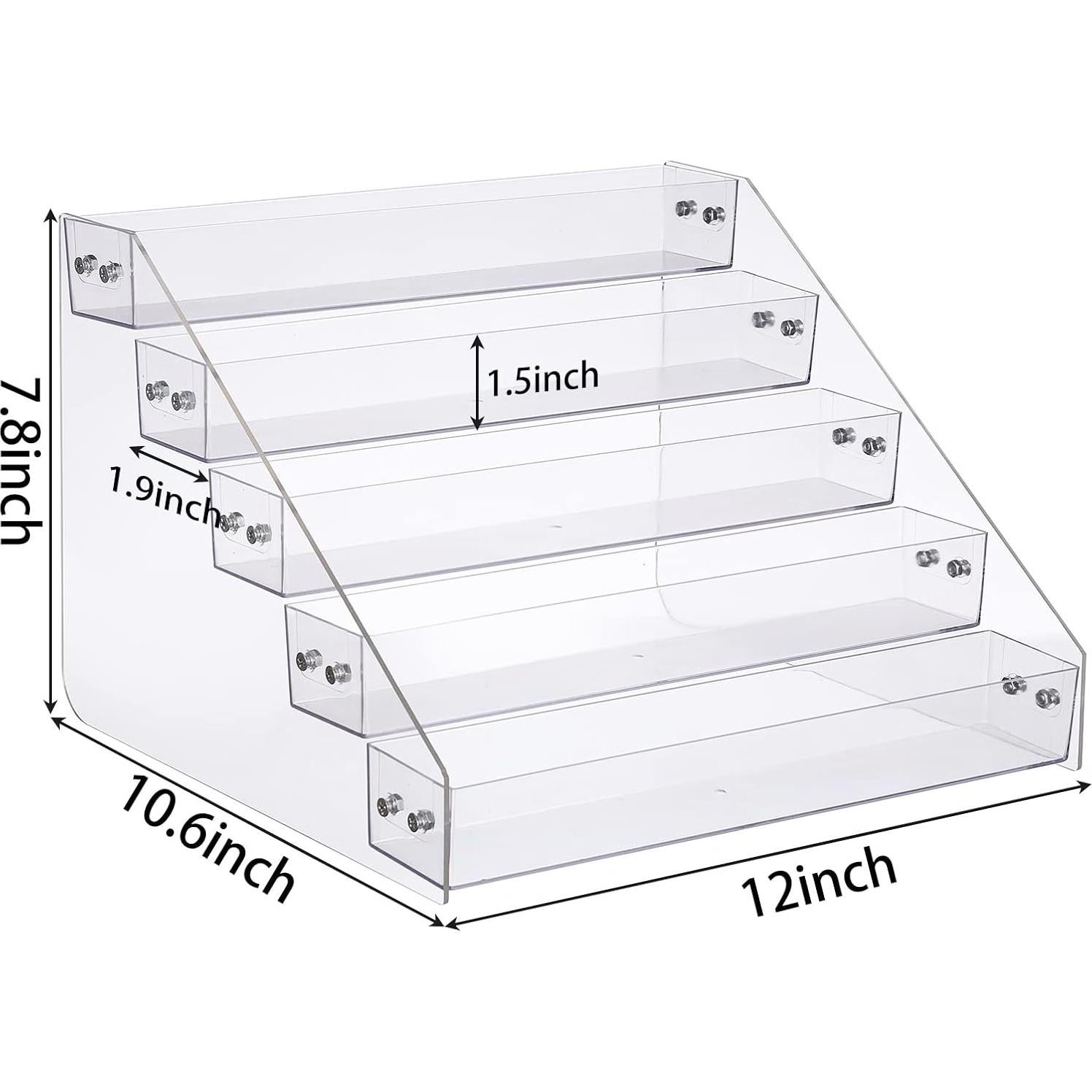 Estante de Especias Kihor de Acrílico 5 Niveles 30.5x26.9cm