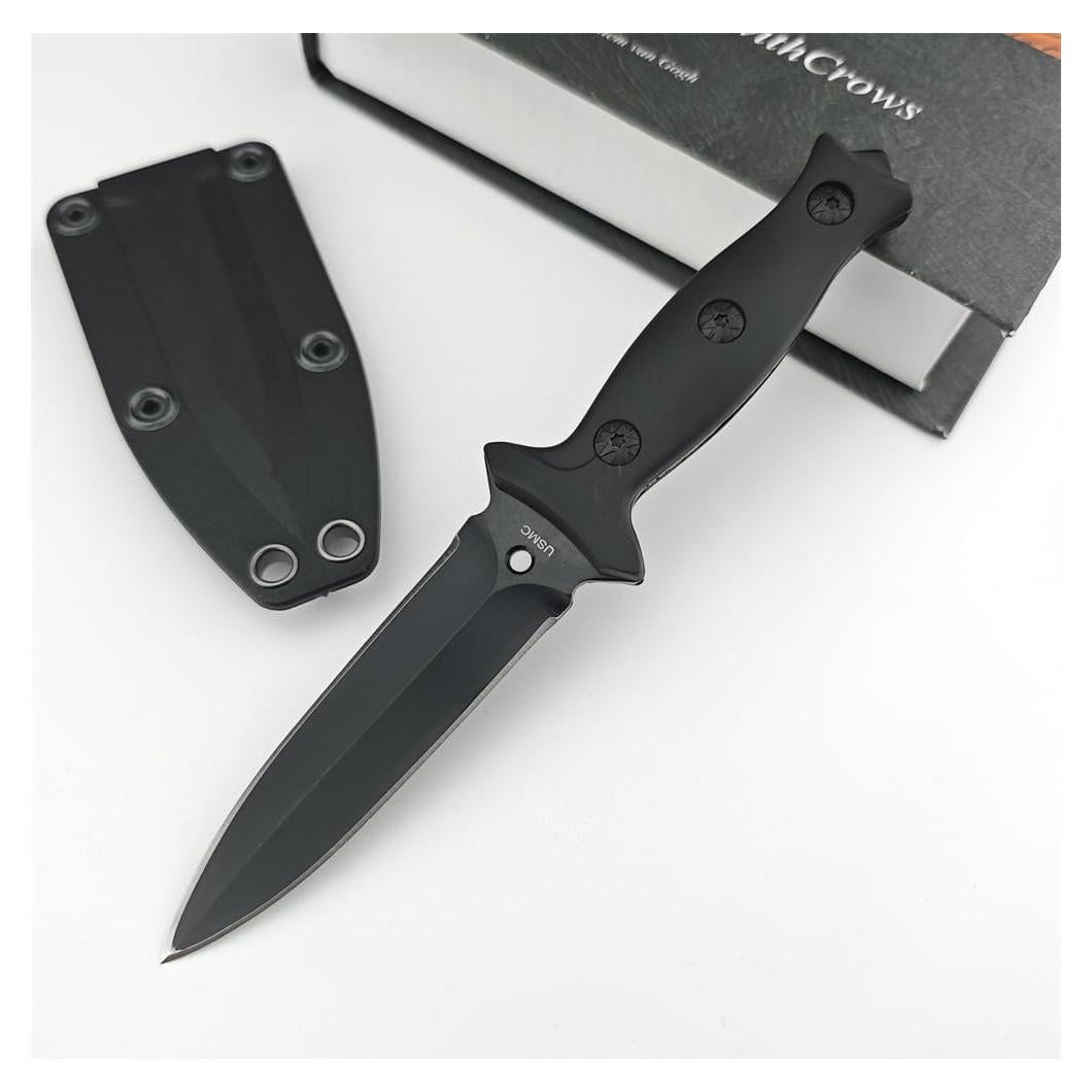 Cuchillo Fijo Cernícalo Abejas 18.5 cm Acero Inoxidable Negro