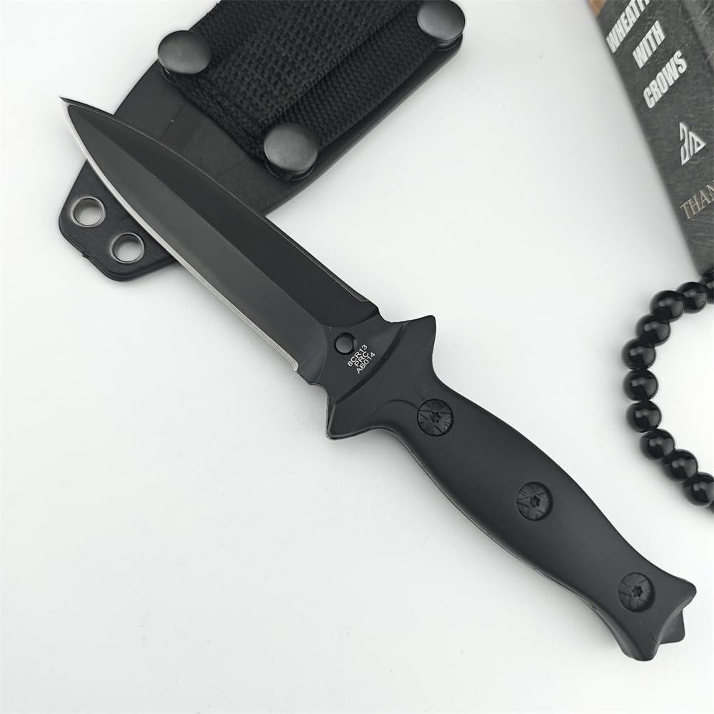 Cuchillo Fijo Cernícalo Abejas 18.5 cm Acero Inoxidable Negro