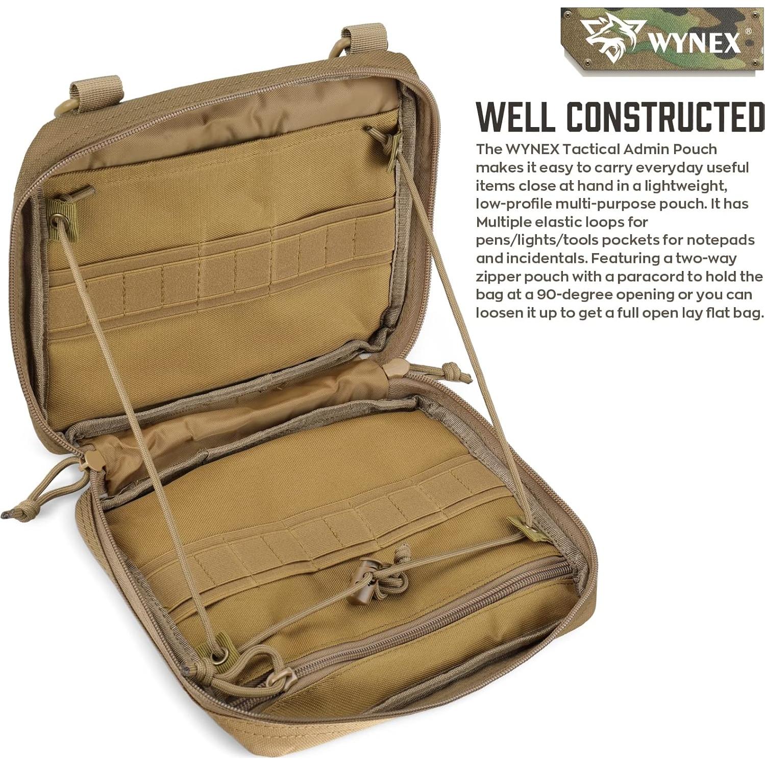 Bolsa Táctica WYNEX Molle 1000D Caqui 25.5x19x5.5 cm