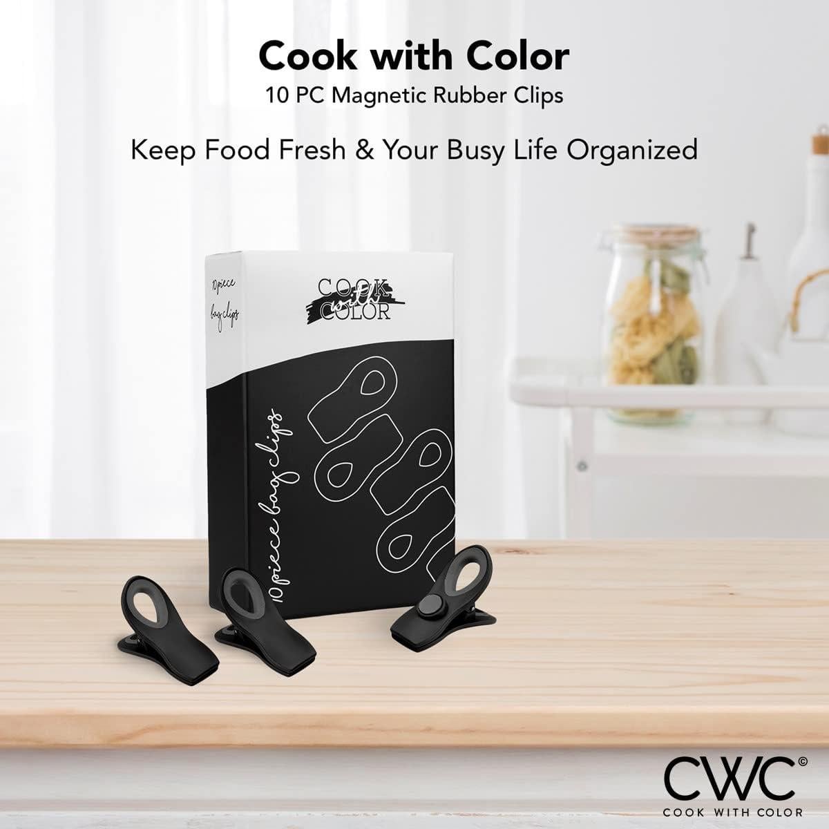 Clips para Bolsas Cook with Color - Paquete de 10, Negro