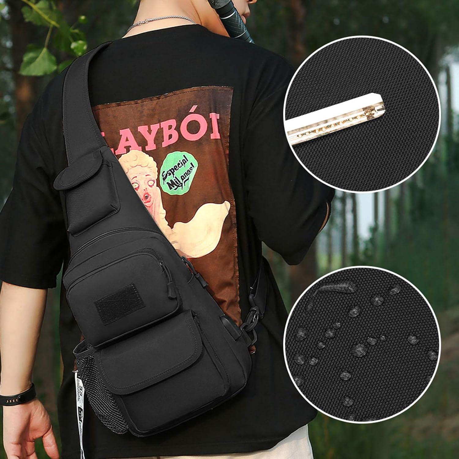 Bolsa Táctica BAIGIO Bandolera Un Solo Tirante 42x10x20cm