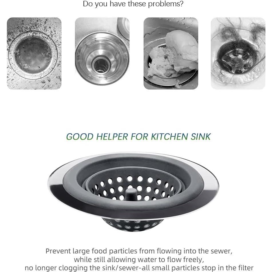 Filtros de Fregadero MW-NIHOLA 2PCS Acero Inoxidable 11.43 cm