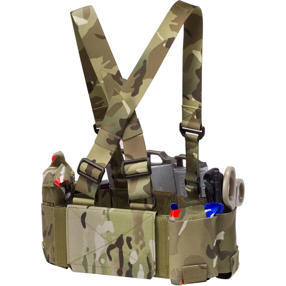 KRYDEX Chaleco Táctico Unisex con Cinturón y Soportes