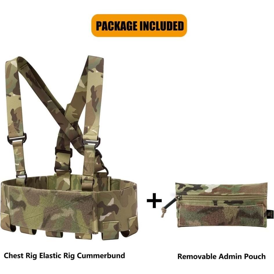 KRYDEX Chaleco Táctico Unisex con Cinturón y Soportes