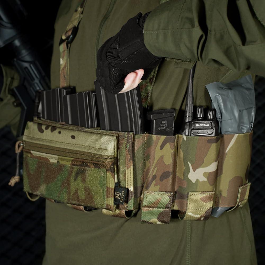 KRYDEX Chaleco Táctico Unisex con Cinturón y Soportes