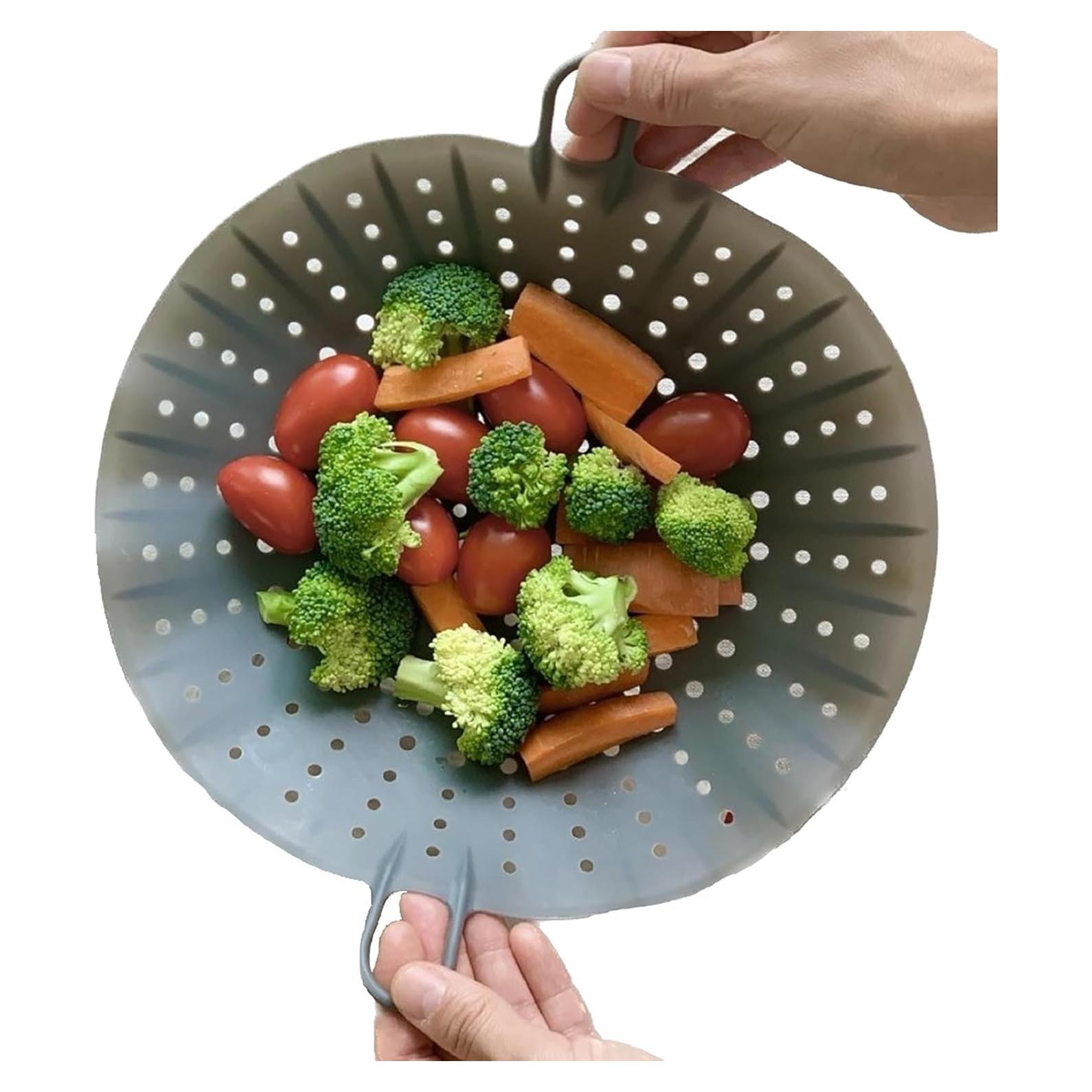 Cesta de Vapor de Silicona Cozymomdeco 25.4 cm Gris