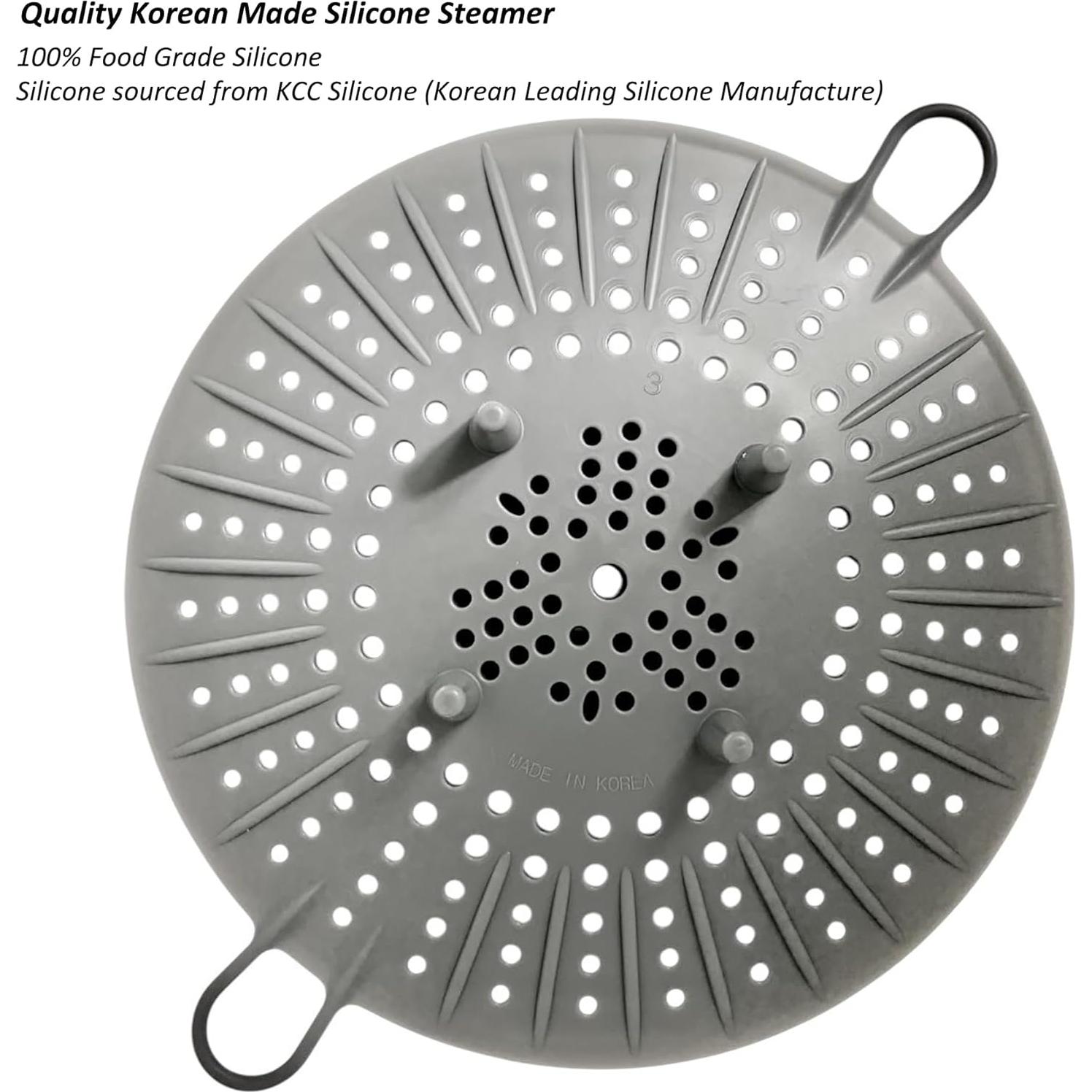Cesta de Vapor de Silicona Cozymomdeco 25.4 cm Gris