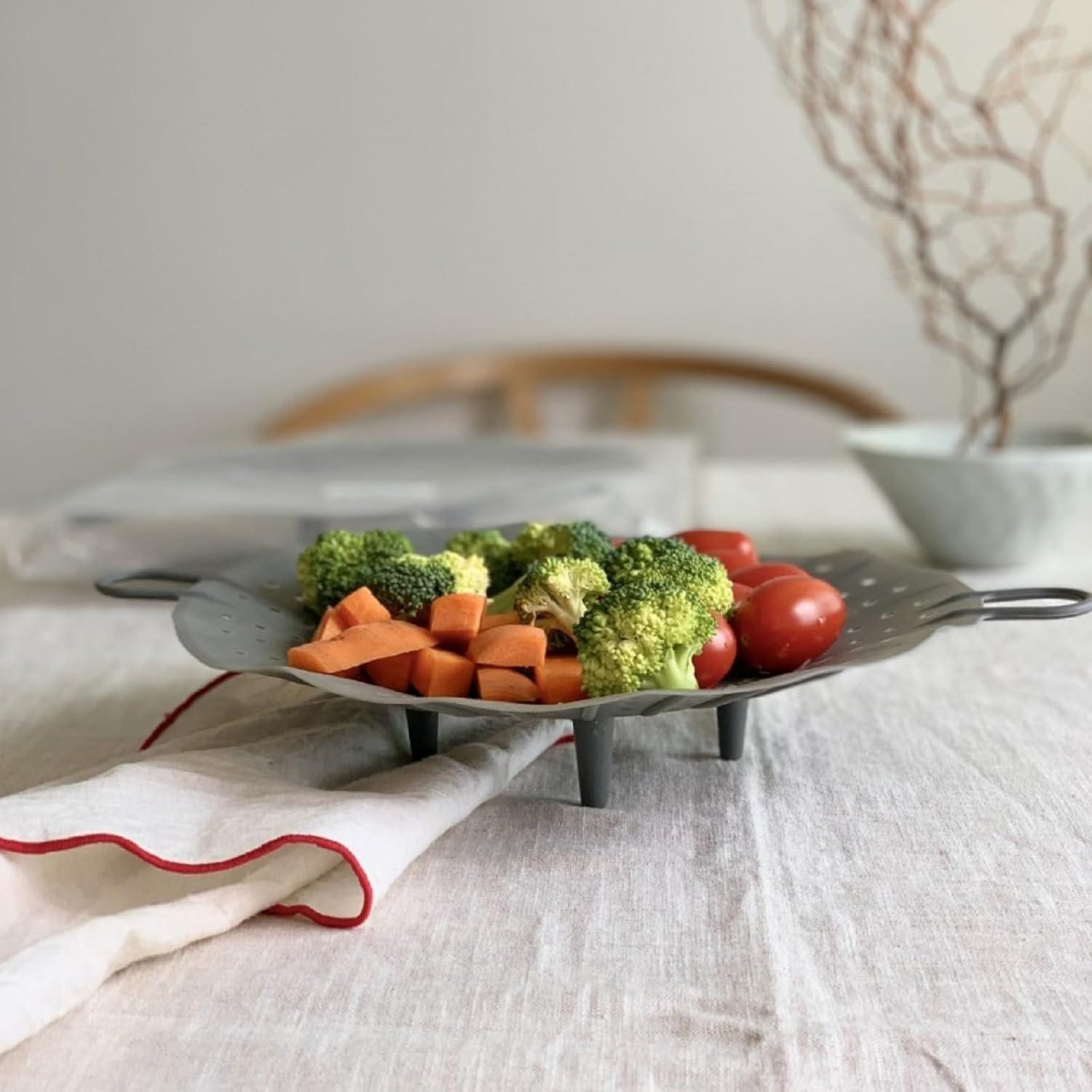 Cesta de Vapor de Silicona Cozymomdeco 25.4 cm Gris