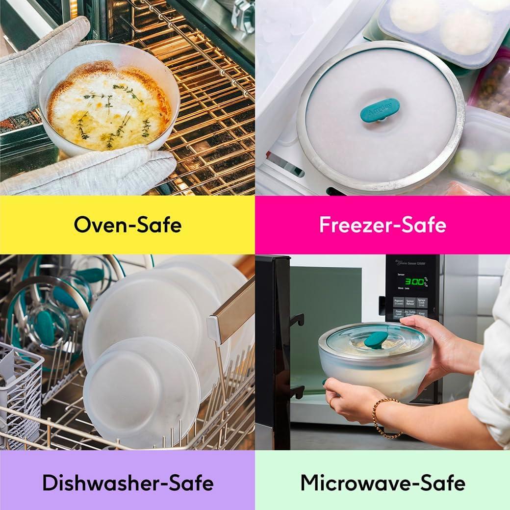 Recipiente de Cocina para Microondas Anyday 4 Tazas Vidrio