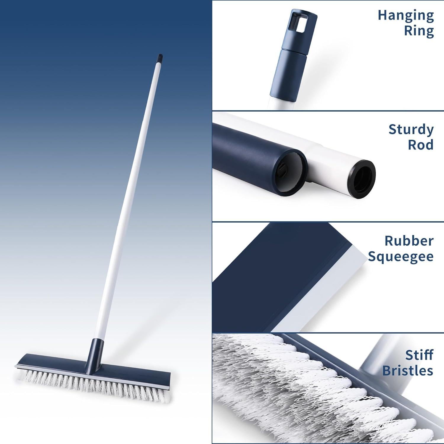 Cepillo de Suelo BOOMJOY 2 en 1 con Mango Ajustable 145 cm