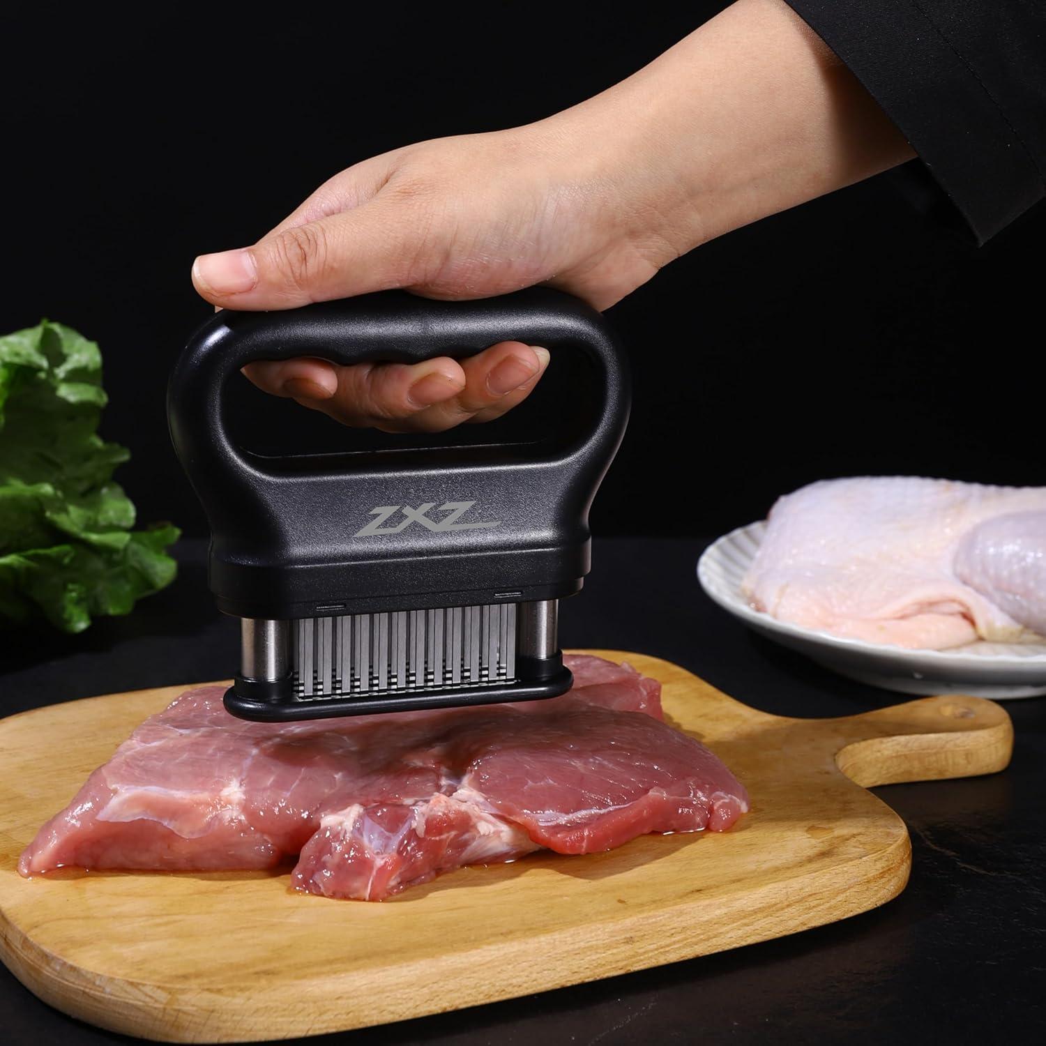 Ablandador de Carne ZXZ Mini Negro - Cuchillas de Acero Inoxidable