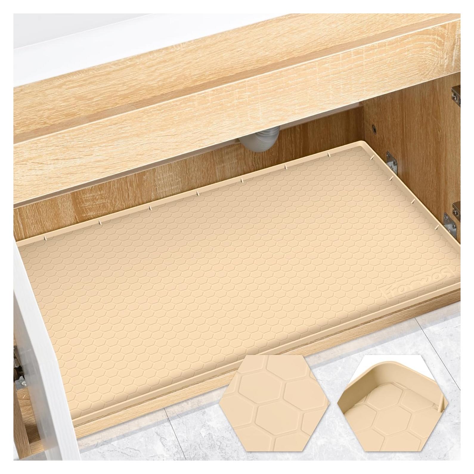 Alfombrilla Impermeable de Silicona FORWOS 56x48 cm Beige