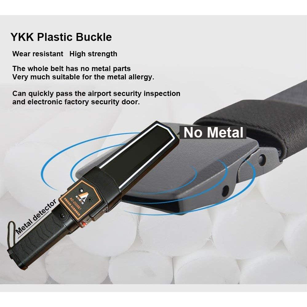 Cinturón de Nylon Militar YKK 1.25cm Sin Metal 2 Paquetes