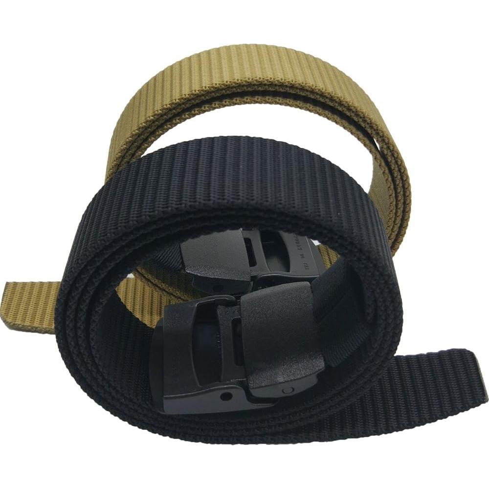 Cinturón de Nylon Militar YKK 1.25cm Sin Metal 2 Paquetes
