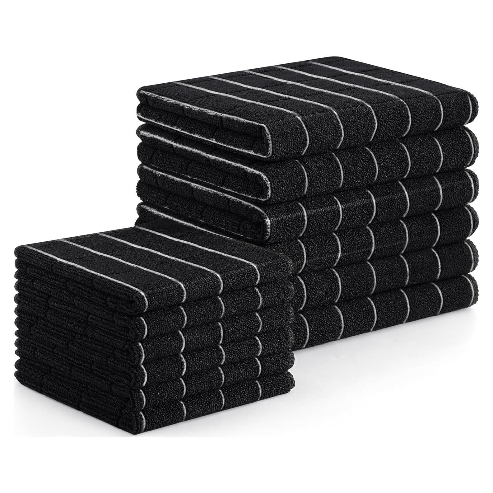 Juego de Toallas de Cocina Homaxy, 12 Paquetes Microfibra 71x41cm