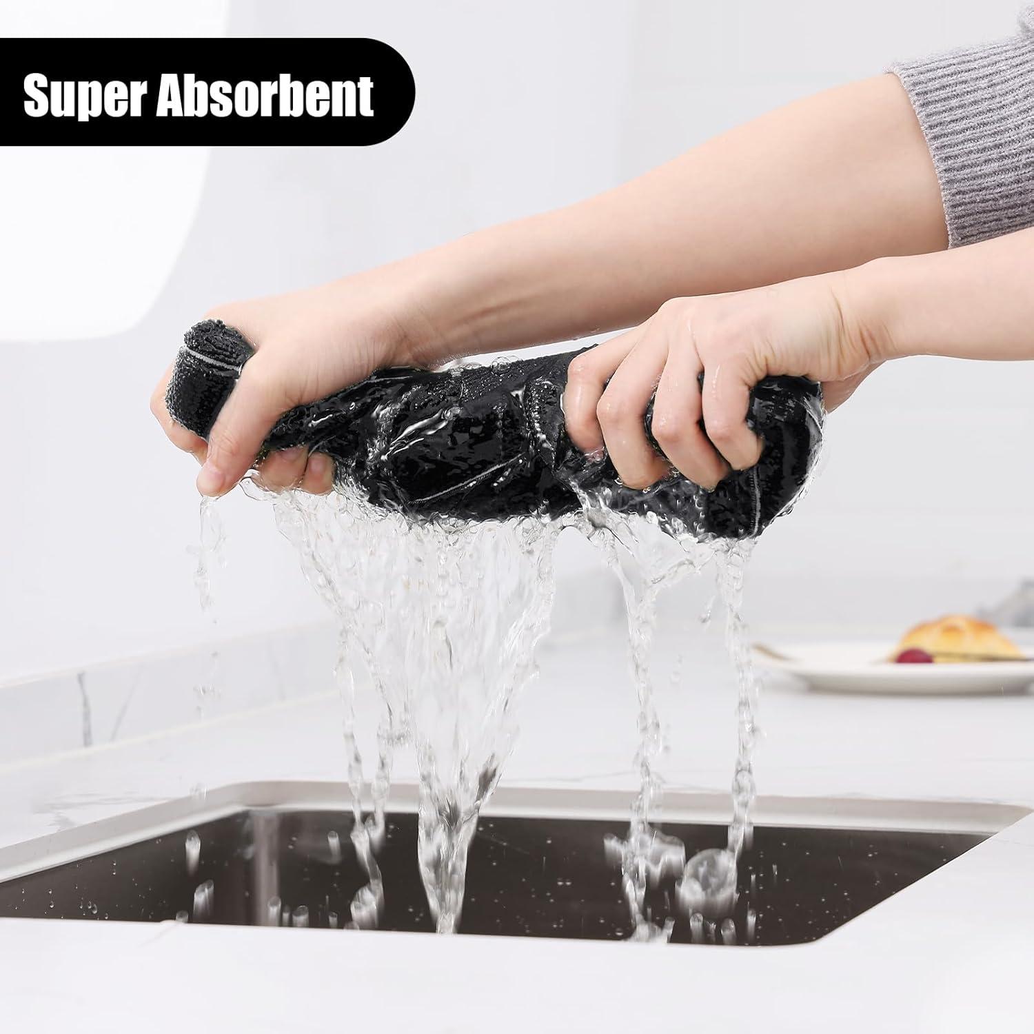 Juego de Toallas de Cocina Homaxy, 12 Paquetes Microfibra 71x41cm