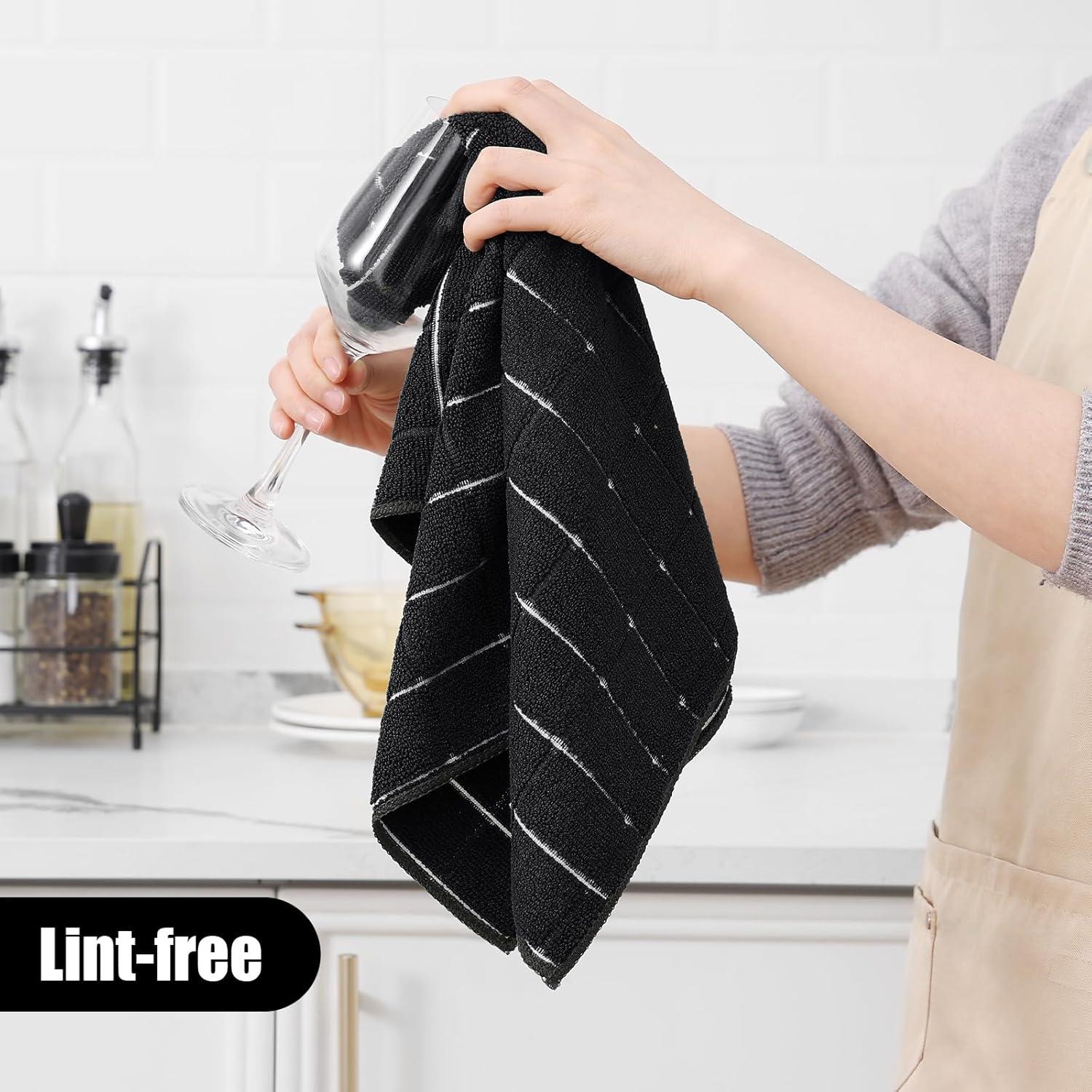 Juego de Toallas de Cocina Homaxy, 12 Paquetes Microfibra 71x41cm