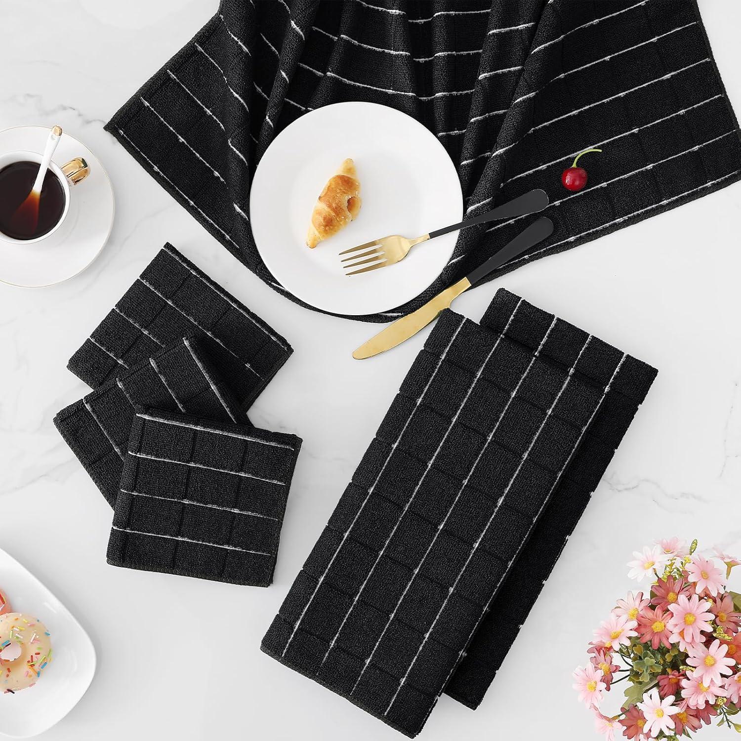 Juego de Toallas de Cocina Homaxy, 12 Paquetes Microfibra 71x41cm