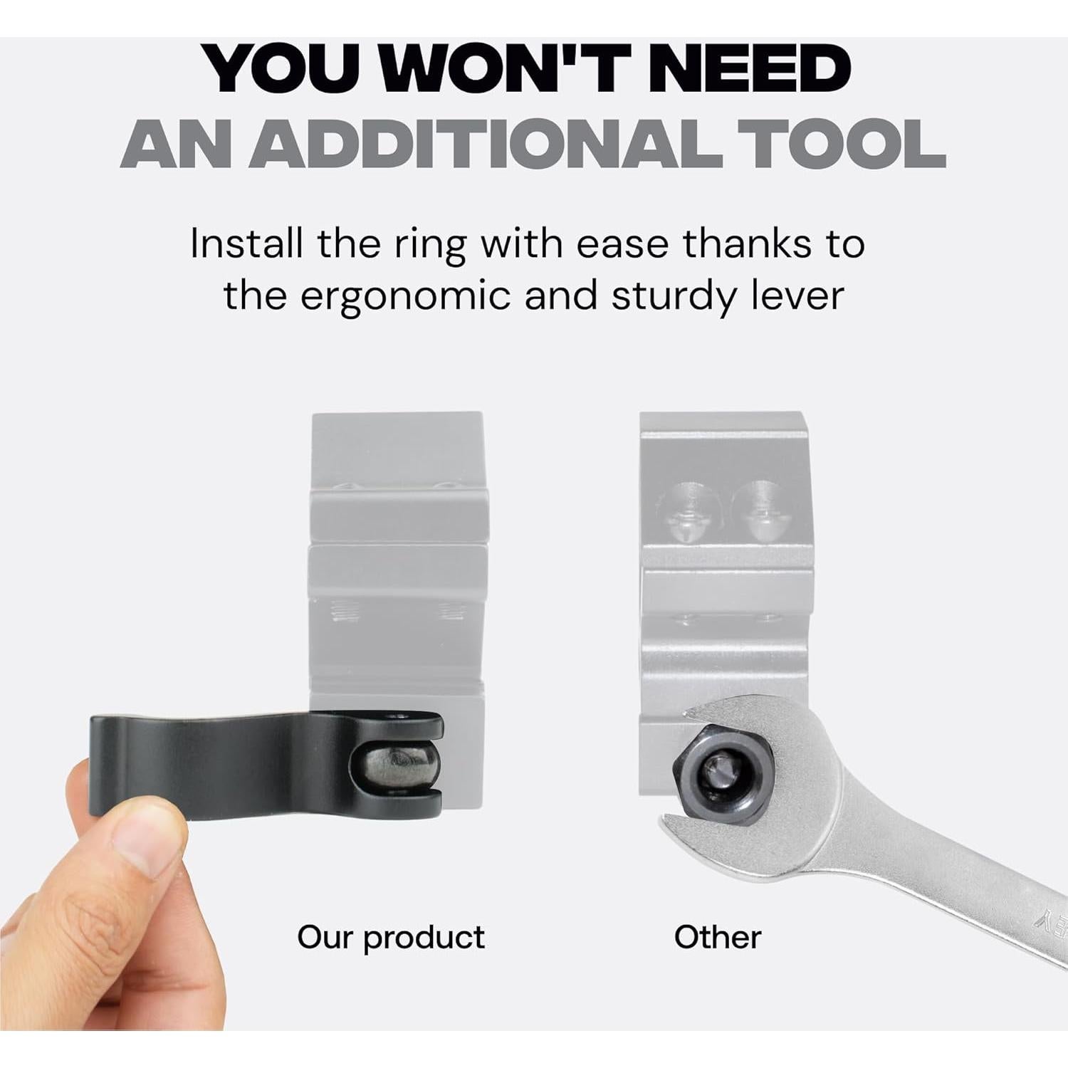 Montura de Anillo Rápida MIGHTY TACTICAL 25.4mm/30mm Aluminio