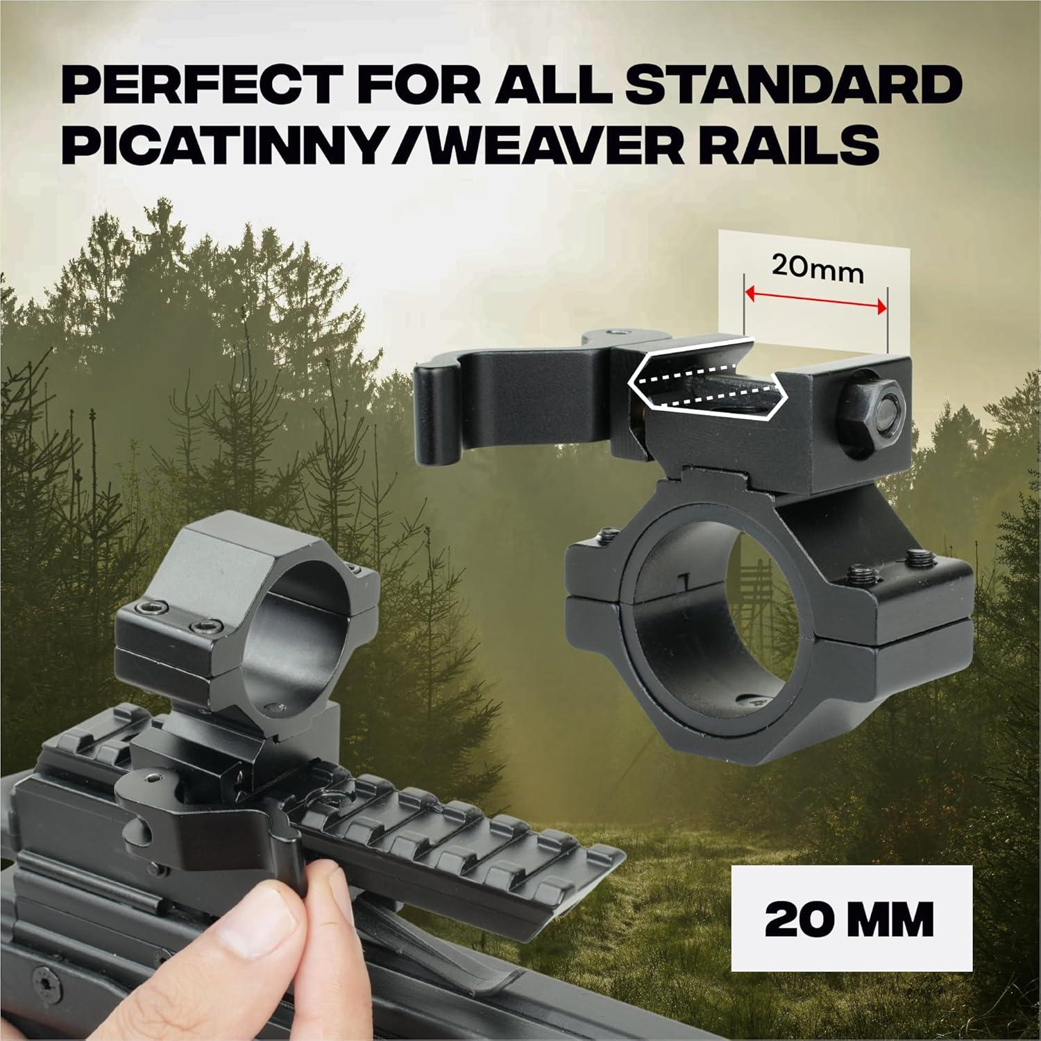 Montura de Anillo Rápida MIGHTY TACTICAL 25.4mm/30mm Aluminio