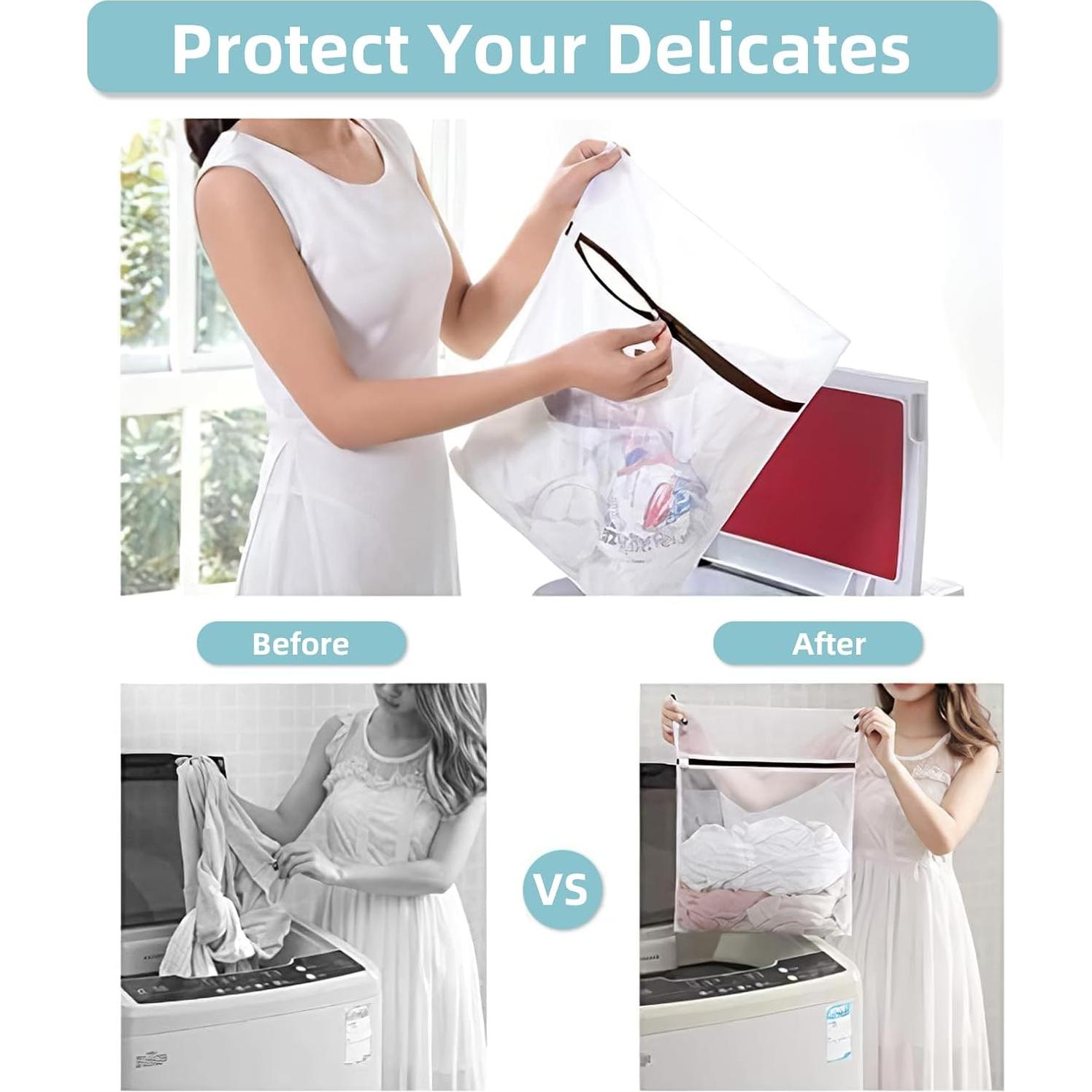 Bolsas de Malla para Lavandería GOGOODA 3 Piezas S, M, L