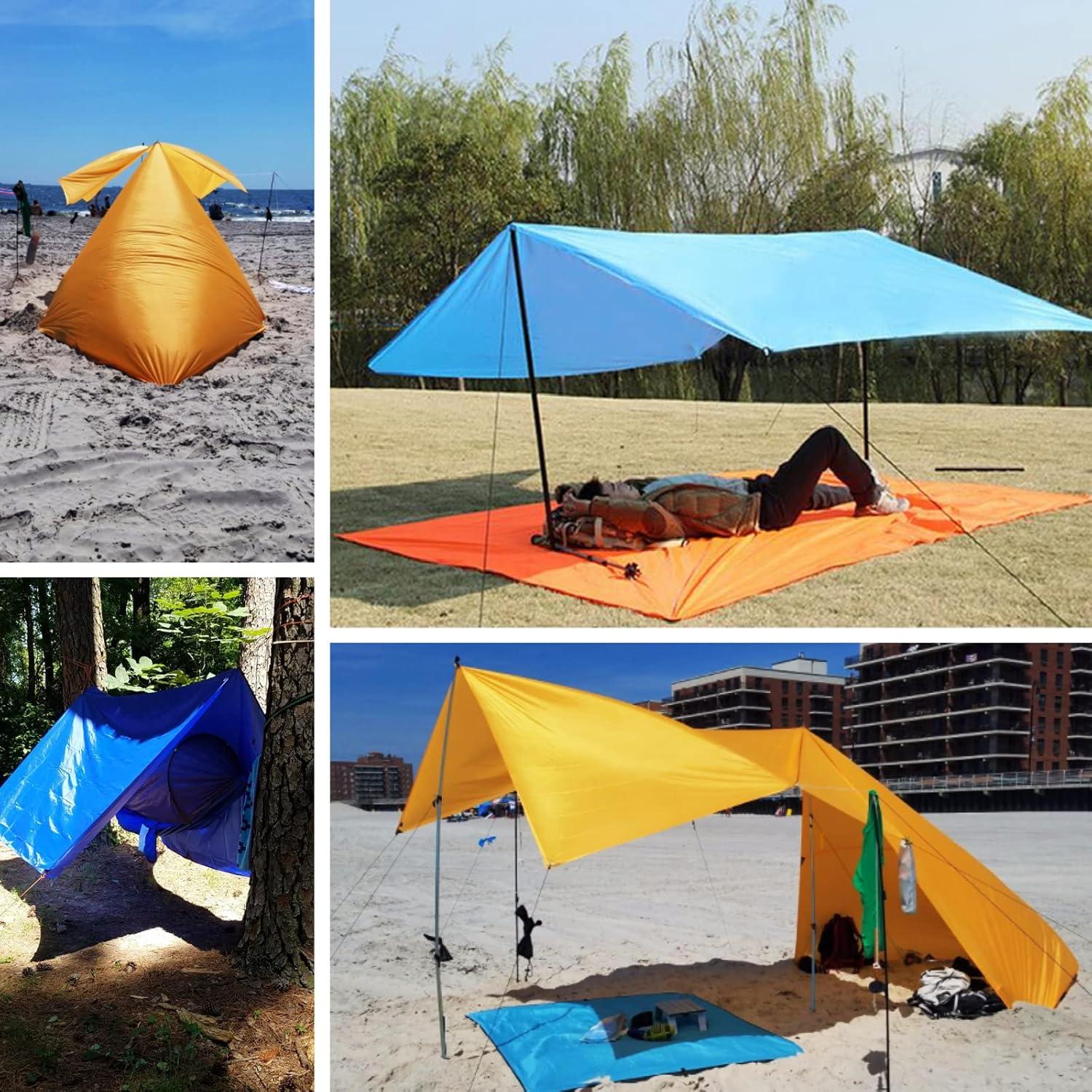 TRIWONDER Lona Impermeable 2.18x1.49m para Camping