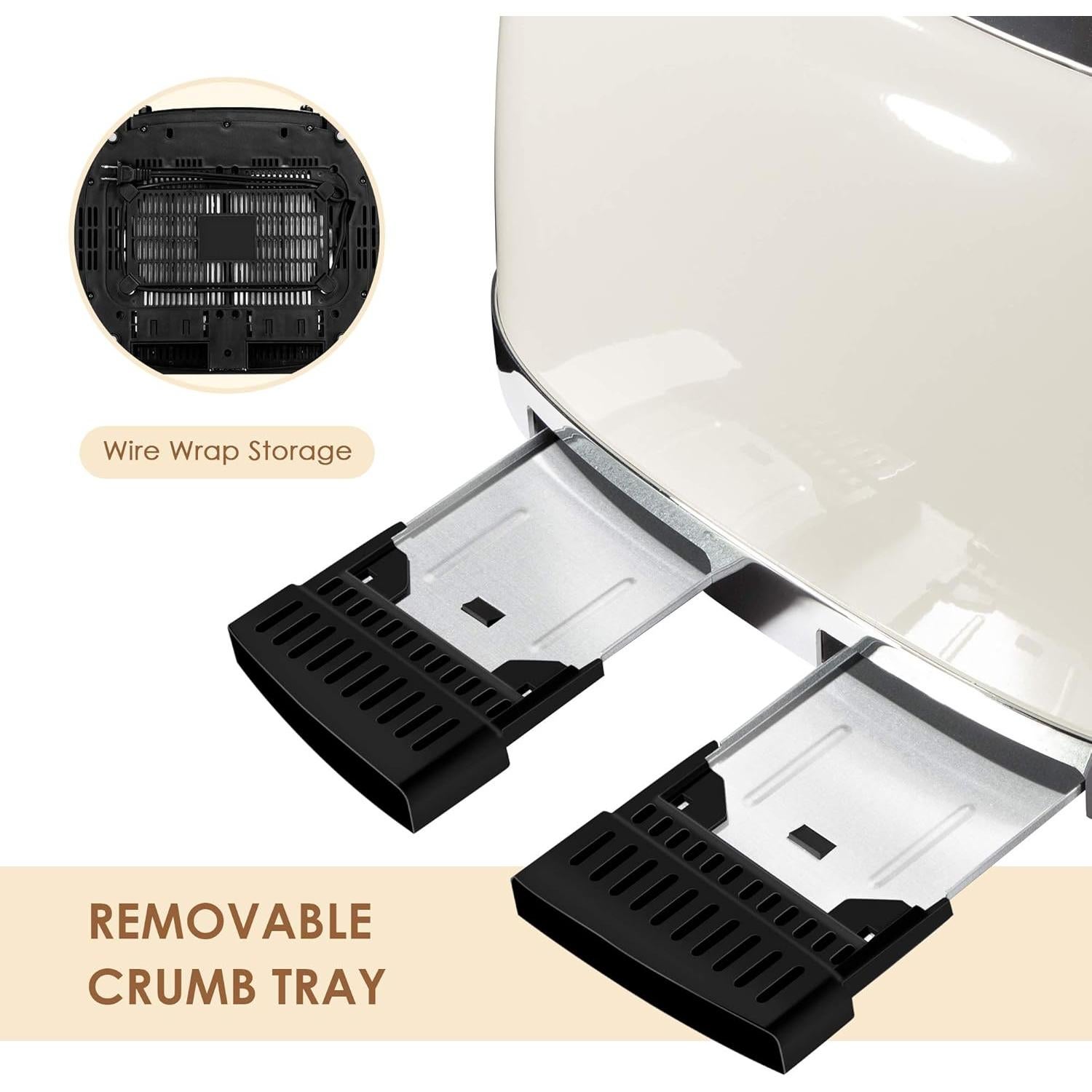 Tostadora Roter Mond Retro 4 Rebanadas Acero Inoxidable 800W