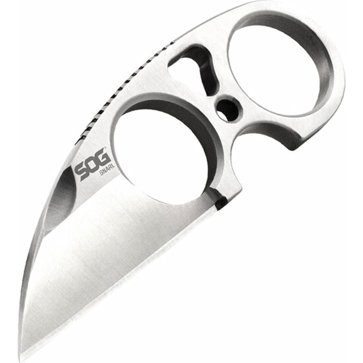 Cuchillo SOG Snarl 10.9 cm Fijo con Funda y Cadena