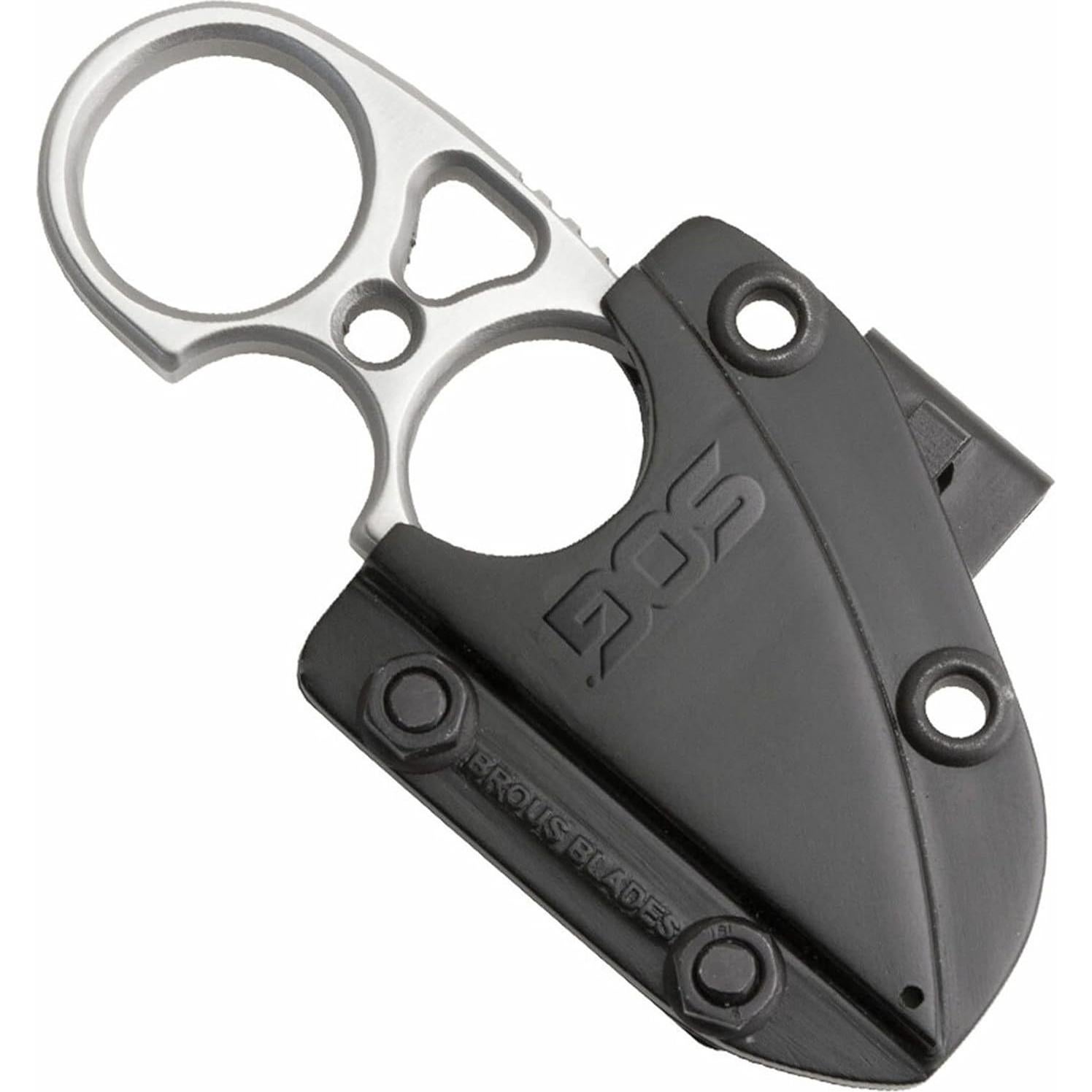 Cuchillo SOG Snarl 10.9 cm Fijo con Funda y Cadena