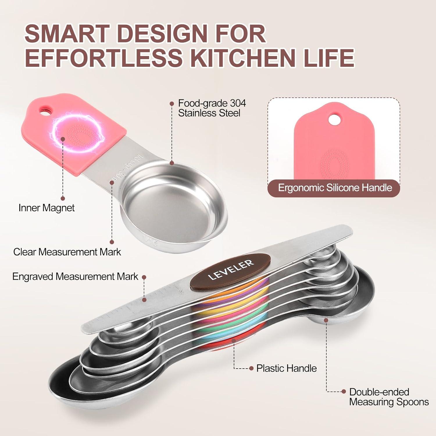 Juego de 16 Piezas de Tazas y Cucharas Medidoras FONYA