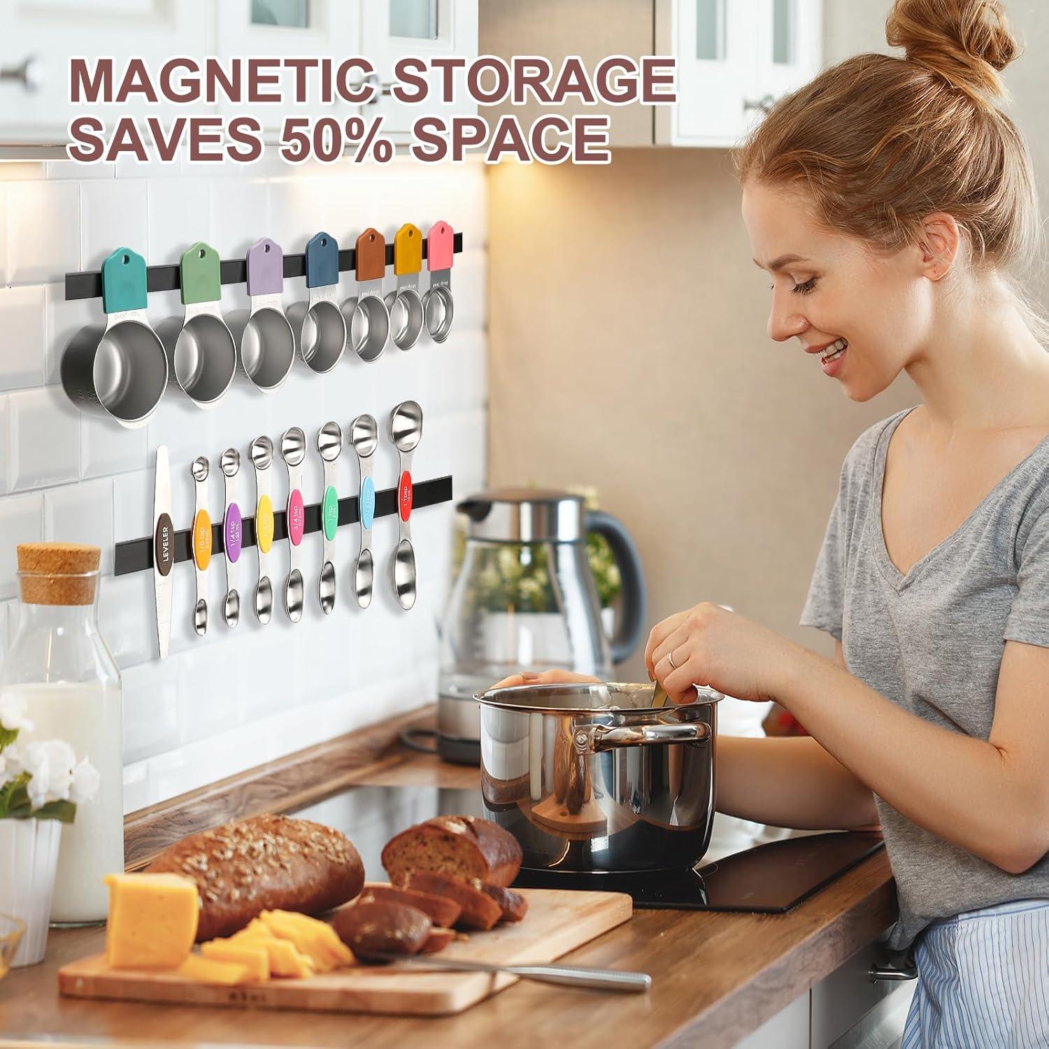 Juego de 16 Piezas de Tazas y Cucharas Medidoras FONYA