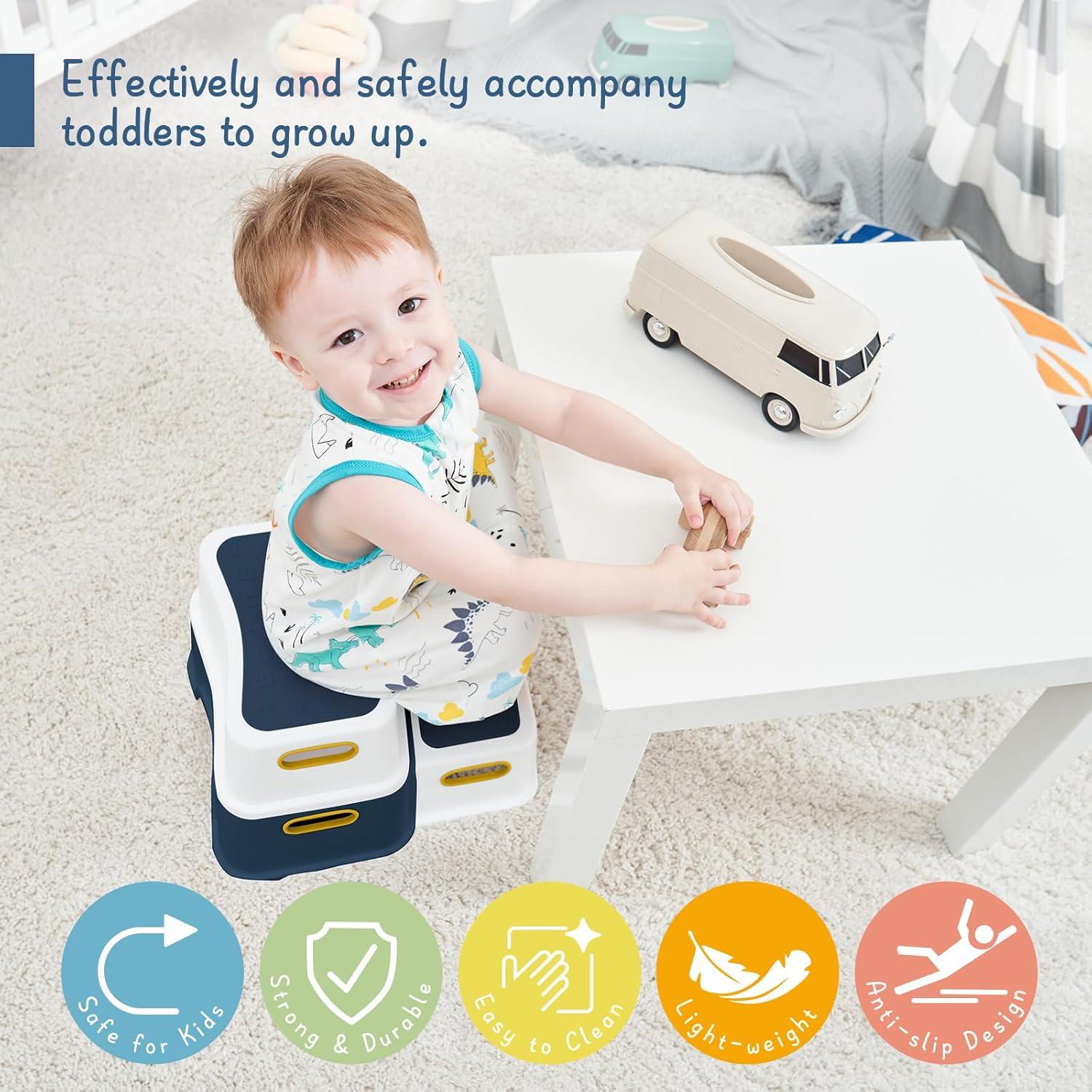 Escalera de Dos Pasos Forbena para Niños - Antideslizante