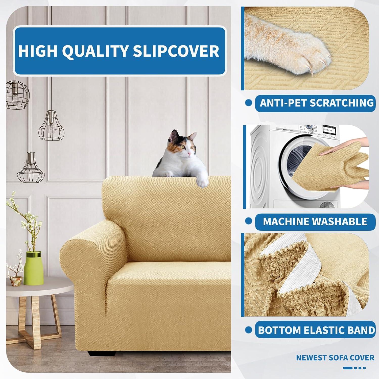 Funda de Sillón Estirable XINEAGE Beige 31-46" Antideslizante