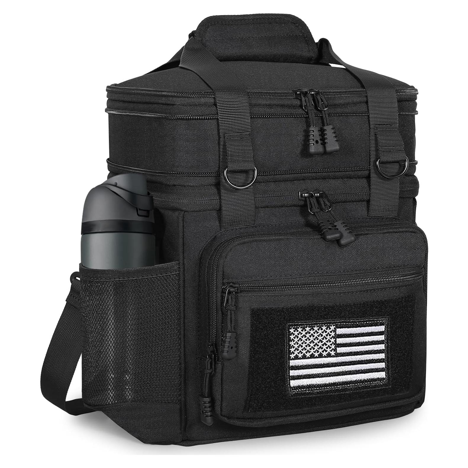 Caja de Almuerzo Doble Nivel GLENKEY 16L Aislada Negra