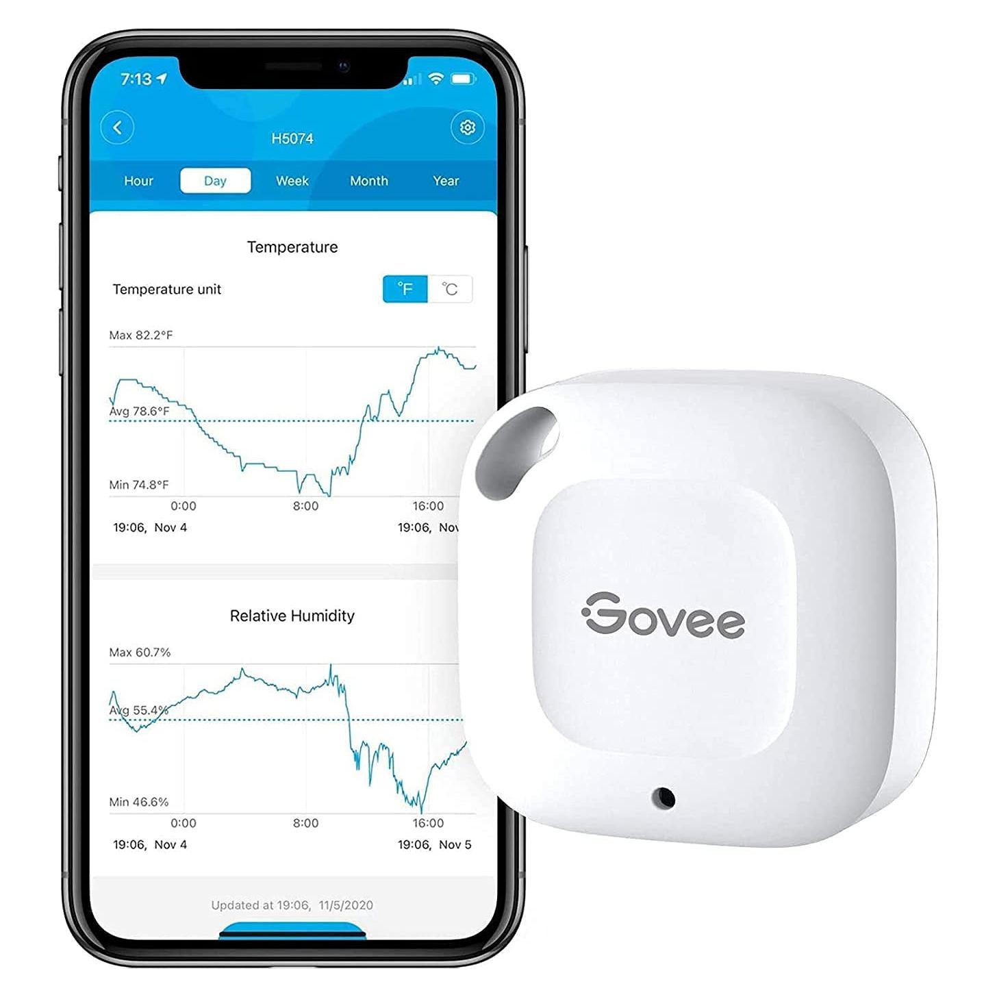 Higrómetro Termómetro Bluetooth Govee H5074 Mini Sensor