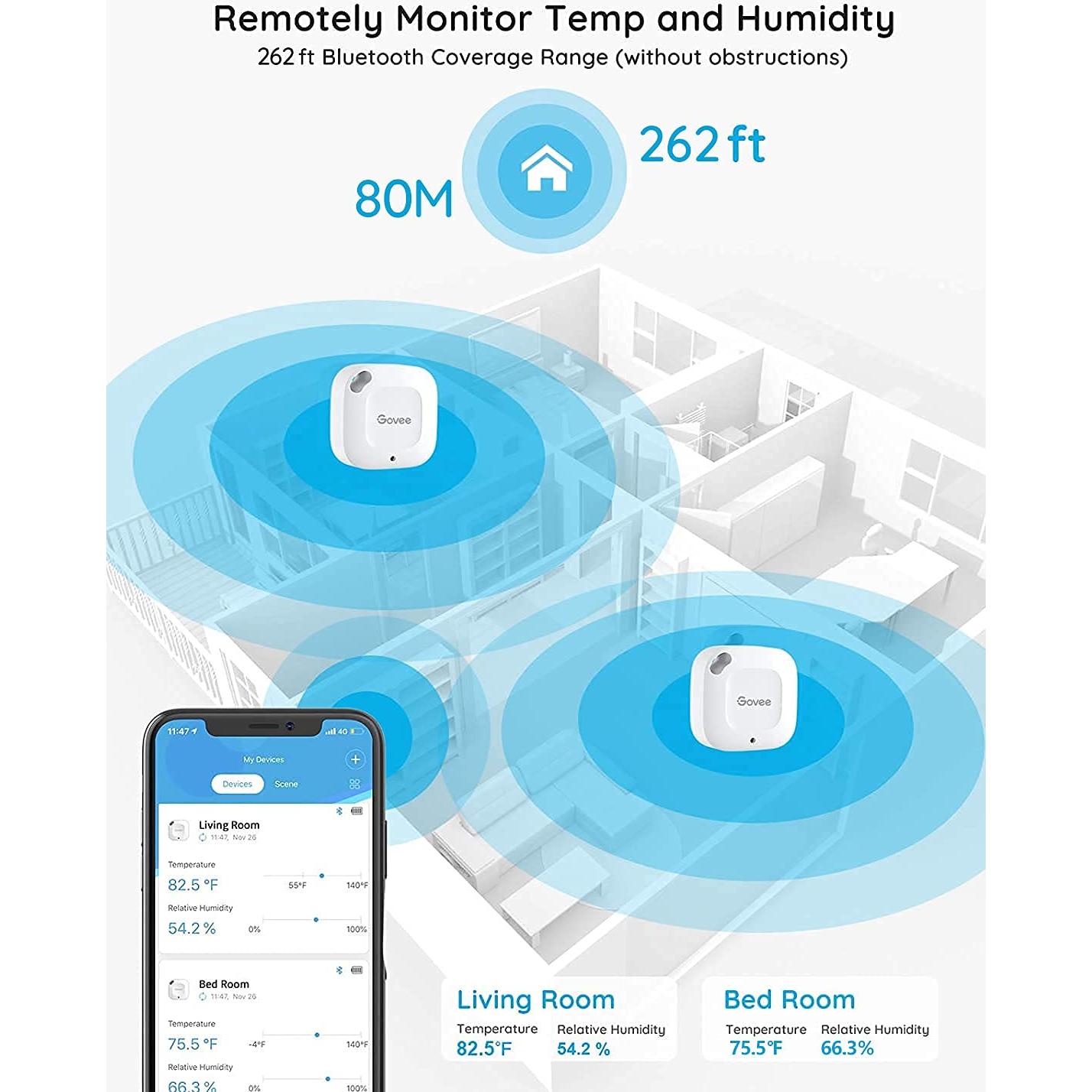 Higrómetro Termómetro Bluetooth Govee H5074 Mini Sensor