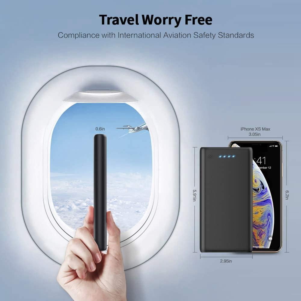 Cargador Portátil QTshine 26800mAh Batería Externa USB Rápido