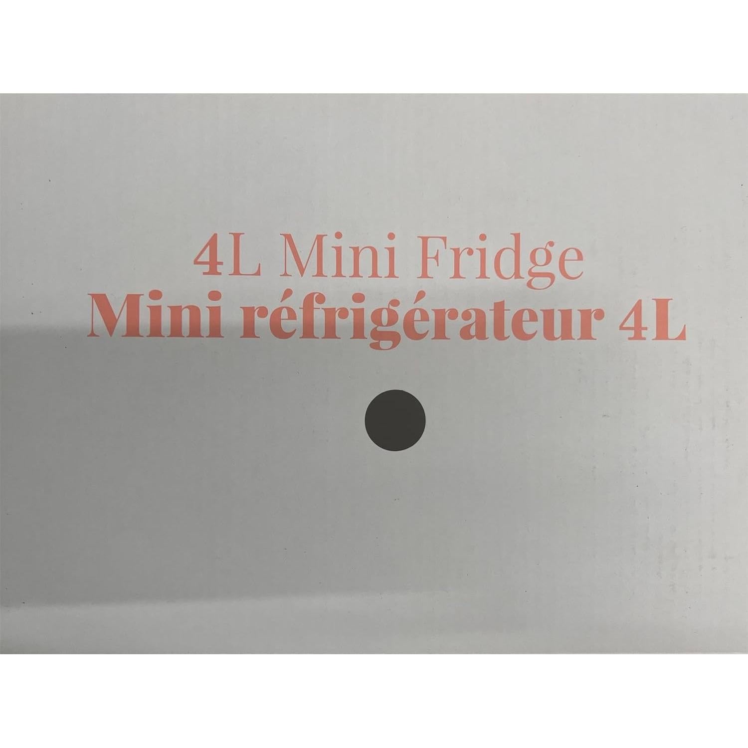 CROWNFUL Mini Fridge, 4 Liter/6 Can Portable Cooler and Warmer Personal Fridge for Skin Care, Cosmetics, Food,Great for Bedroom, Office, Car, Dorm, ETL Listed (Black)