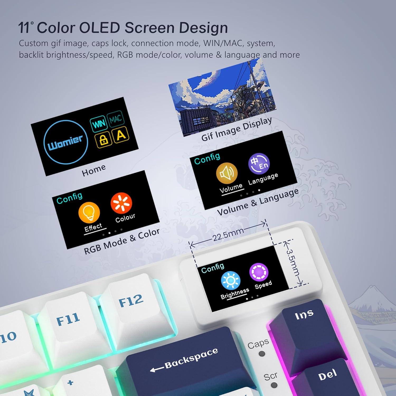 Teclado Mecánico Womier S-K80 75% RGB Personalizable