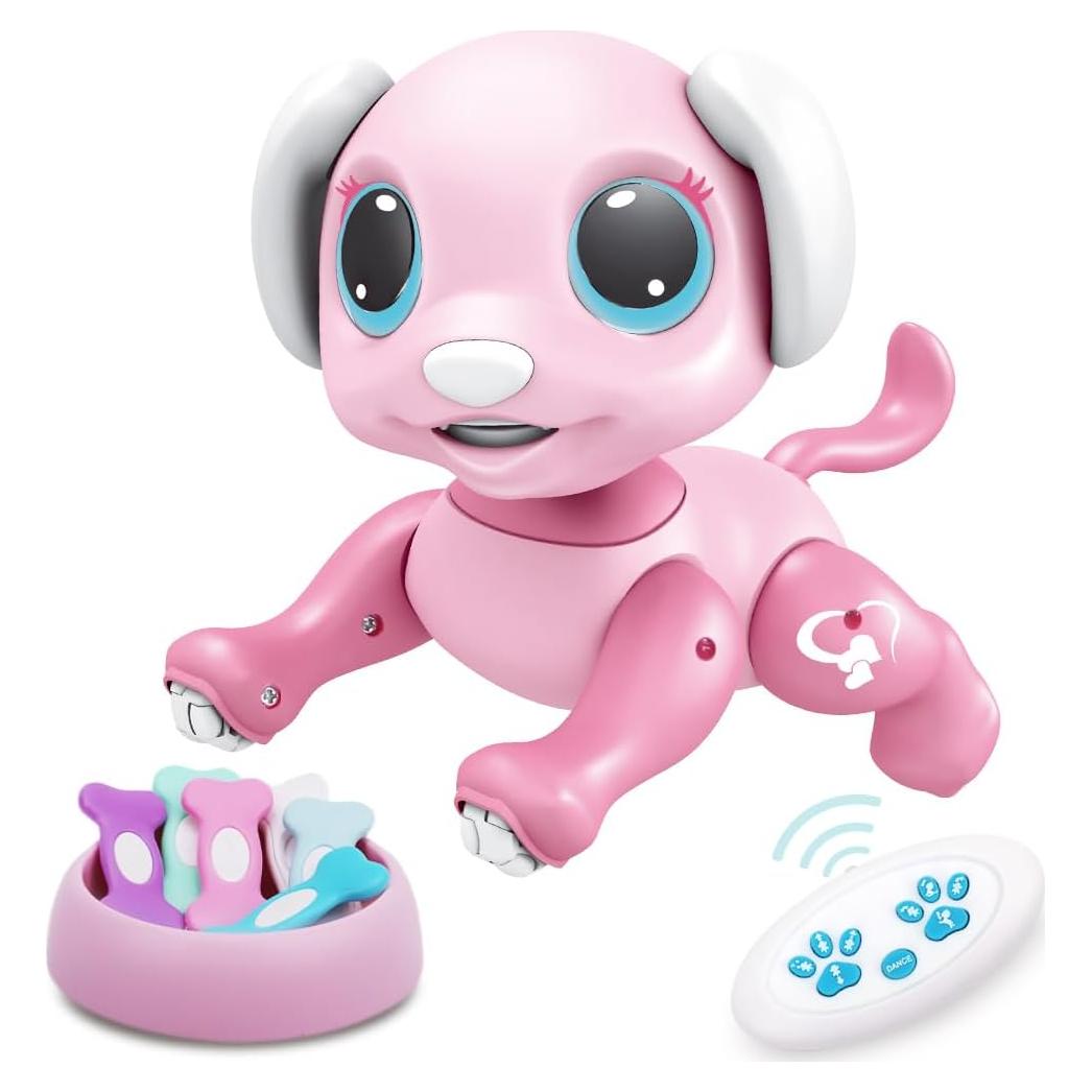 Perro Robot Interactivo BIRANCO Rosa con Control Remoto 0.54 kg