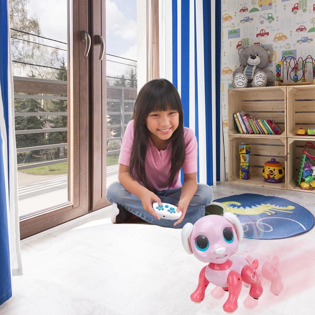 Perro Robot Interactivo BIRANCO Rosa con Control Remoto 0.54 kg