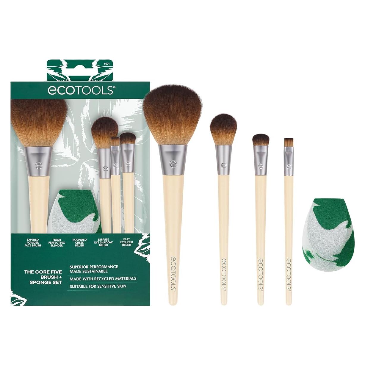 Set de Brochas y Esponja EcoTools Core Five - 5 Piezas