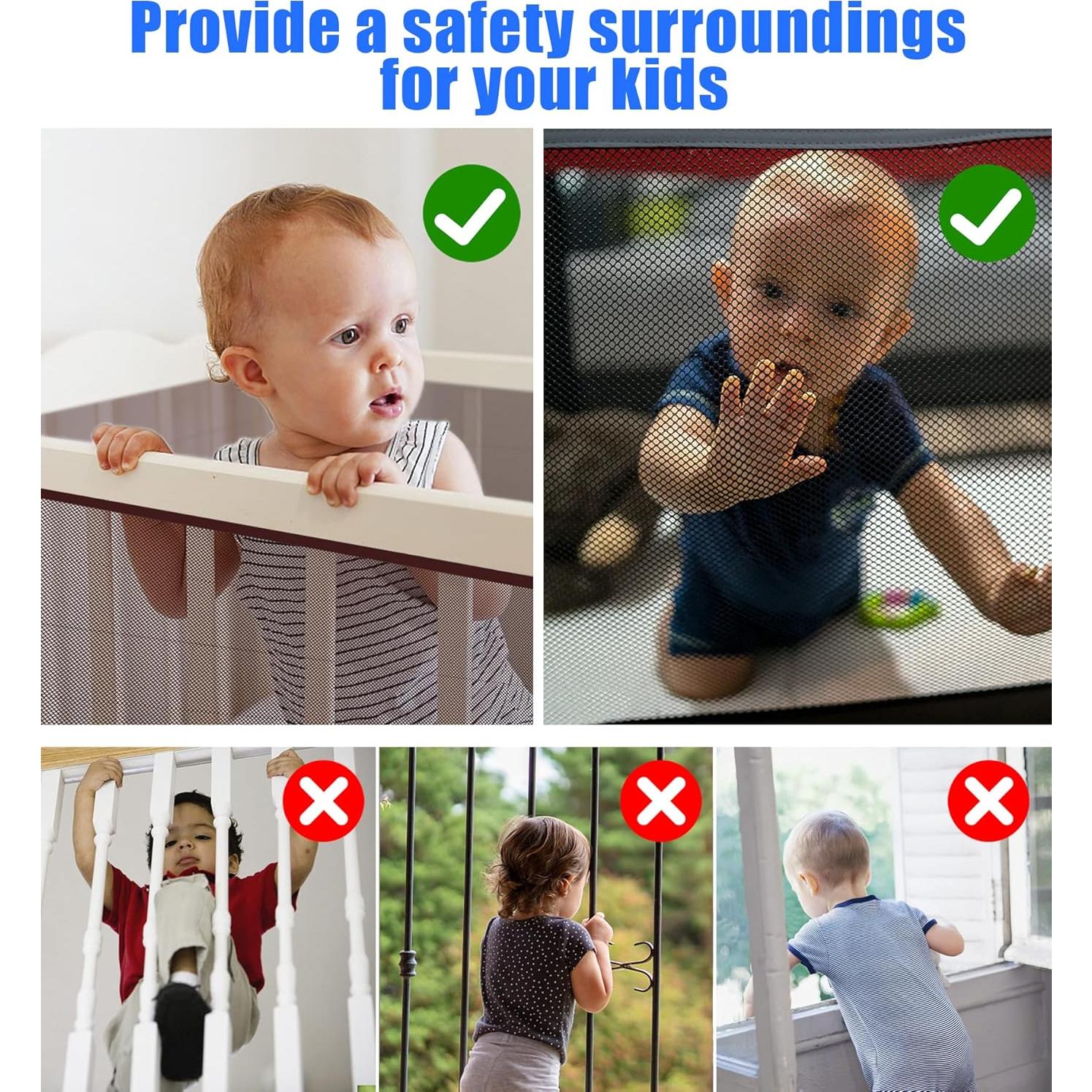 Red de Seguridad para Barandilla JIFTOK 3.05m x 0.81m Marrón