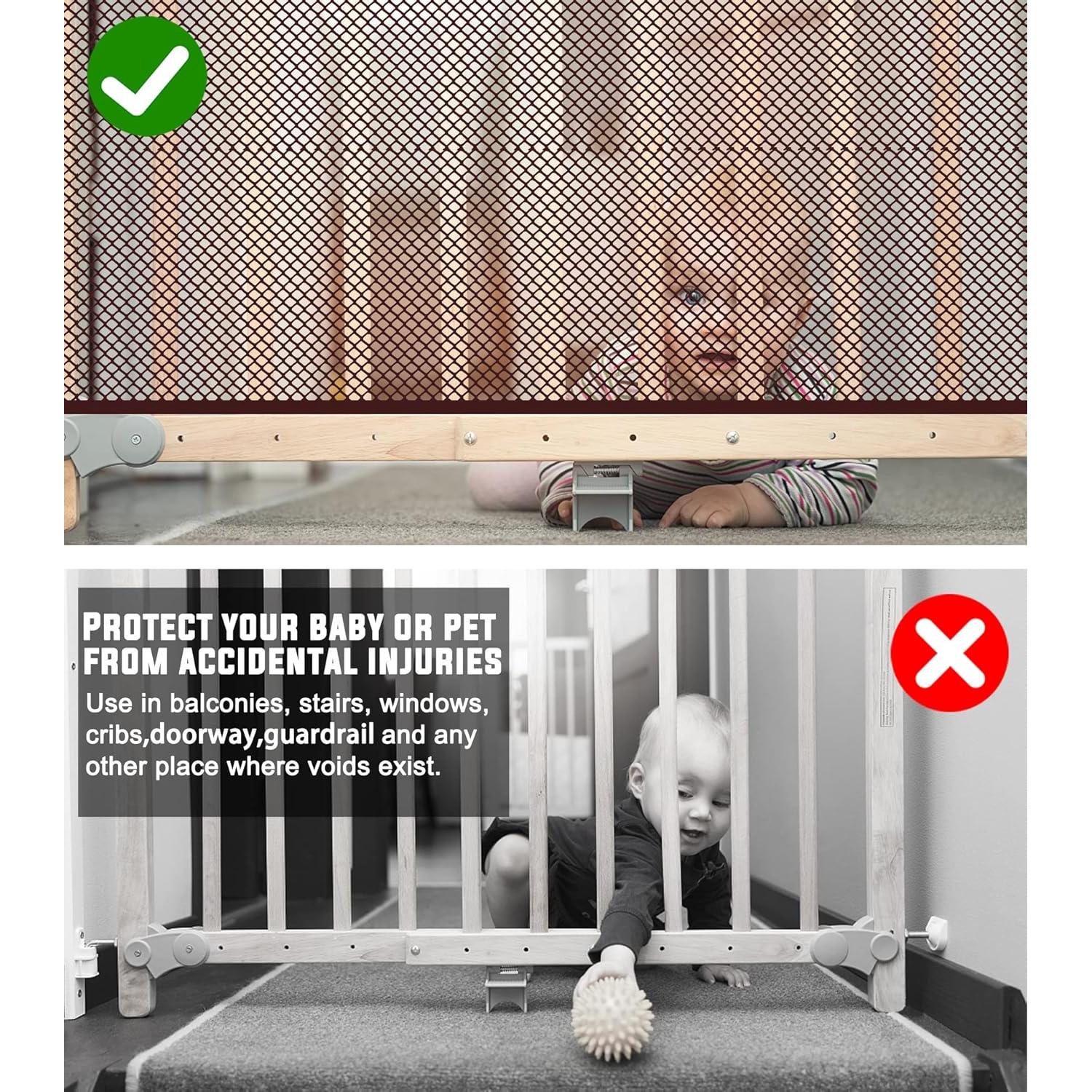 Red de Seguridad para Barandilla JIFTOK 3.05m x 0.81m Marrón