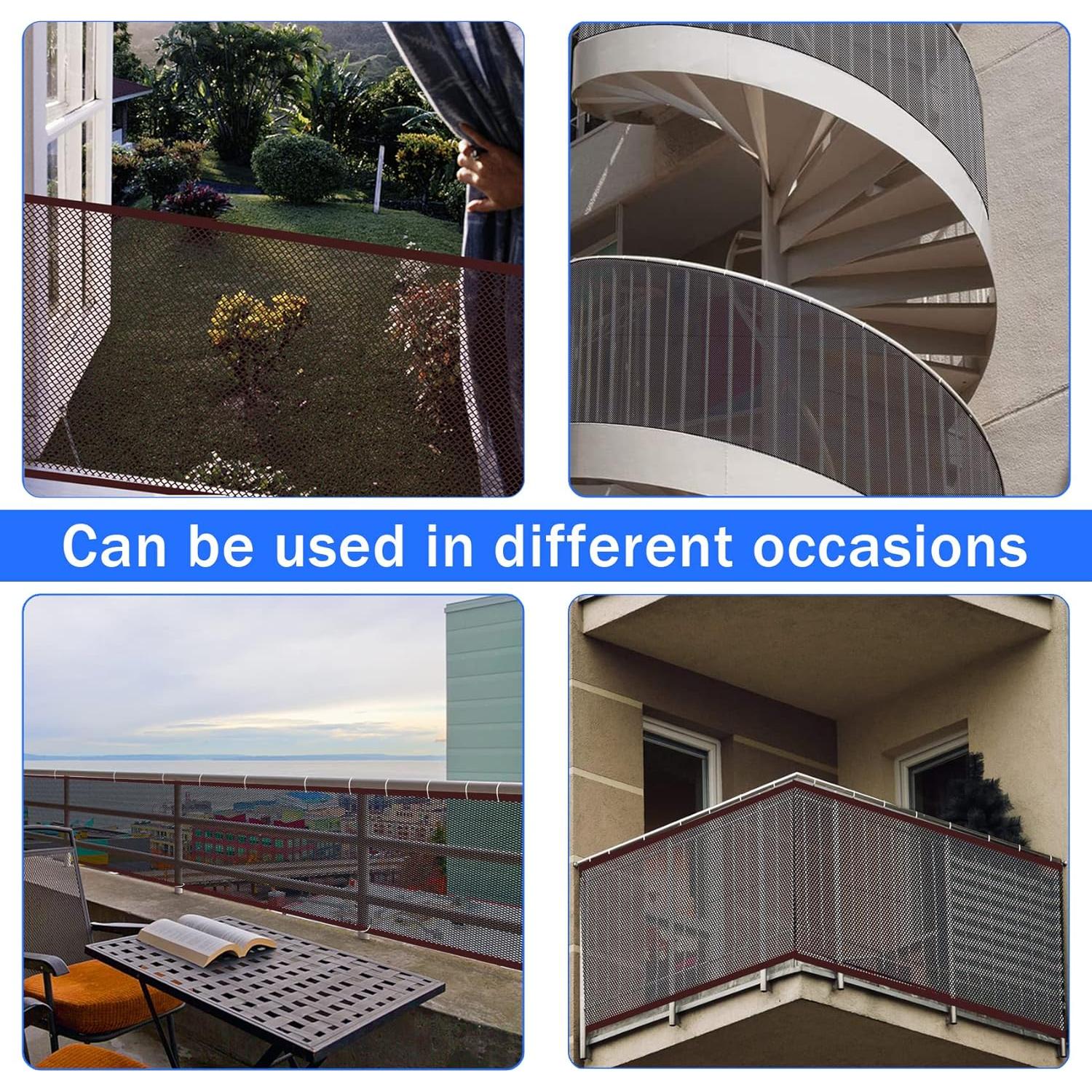 Red de Seguridad para Barandilla JIFTOK 3.05m x 0.81m Marrón