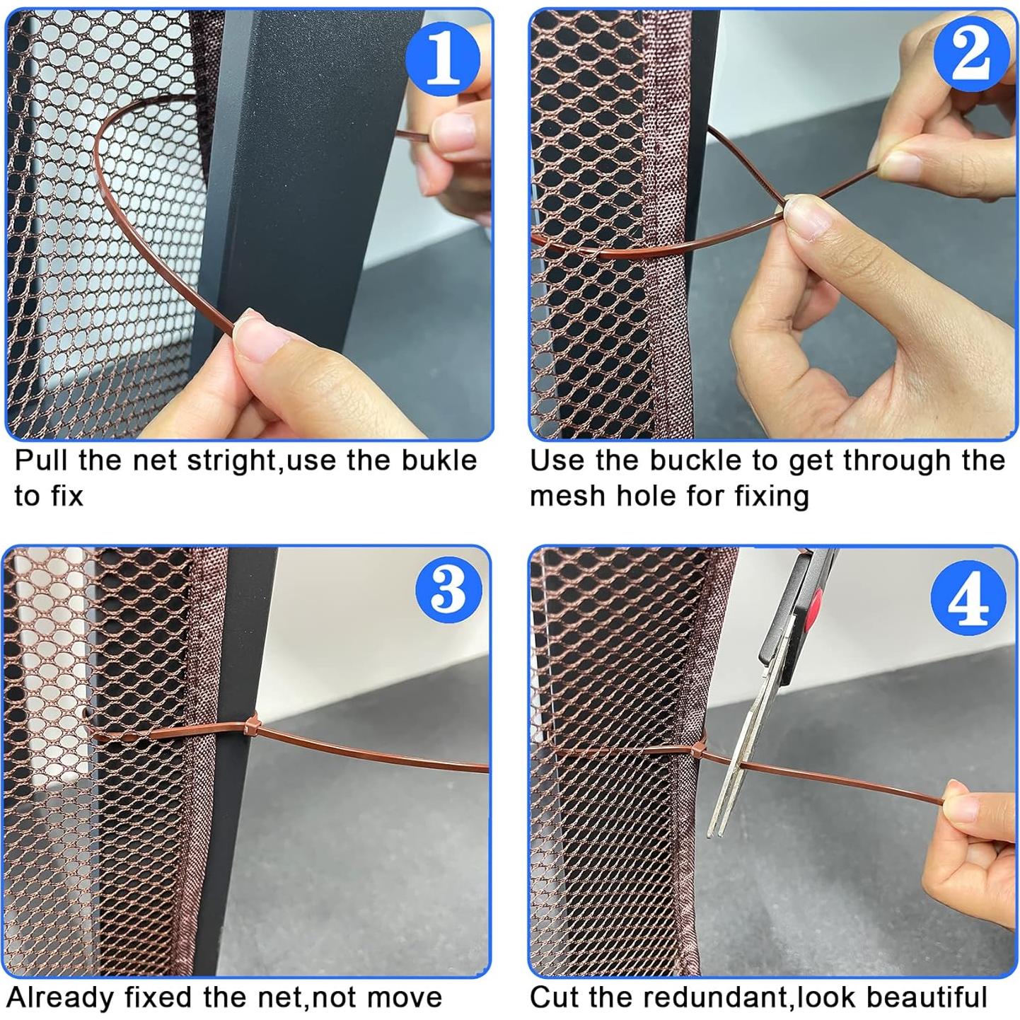 Red de Seguridad para Barandilla JIFTOK 3.05m x 0.81m Marrón
