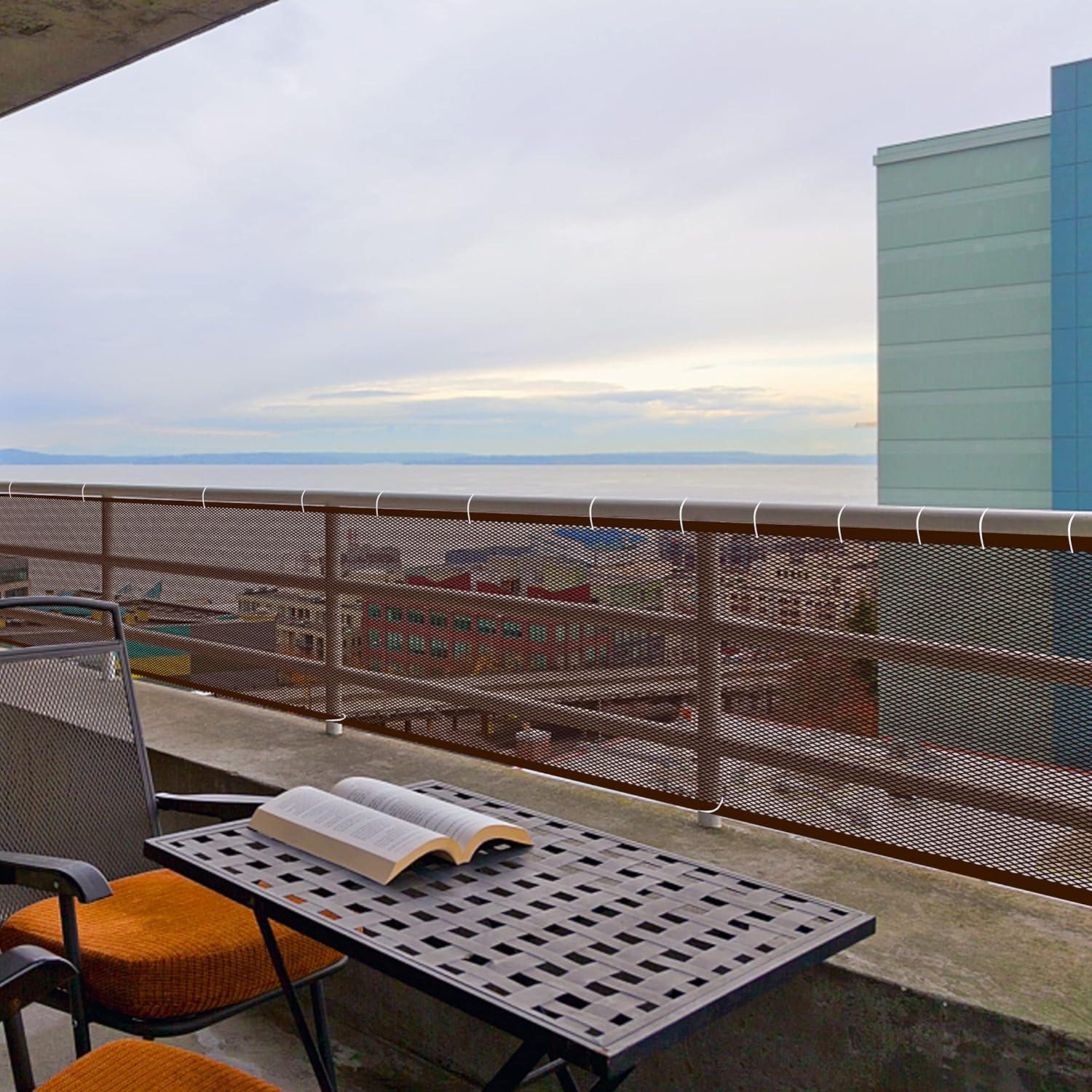 Red de Seguridad para Barandilla JIFTOK 3.05m x 0.81m Marrón